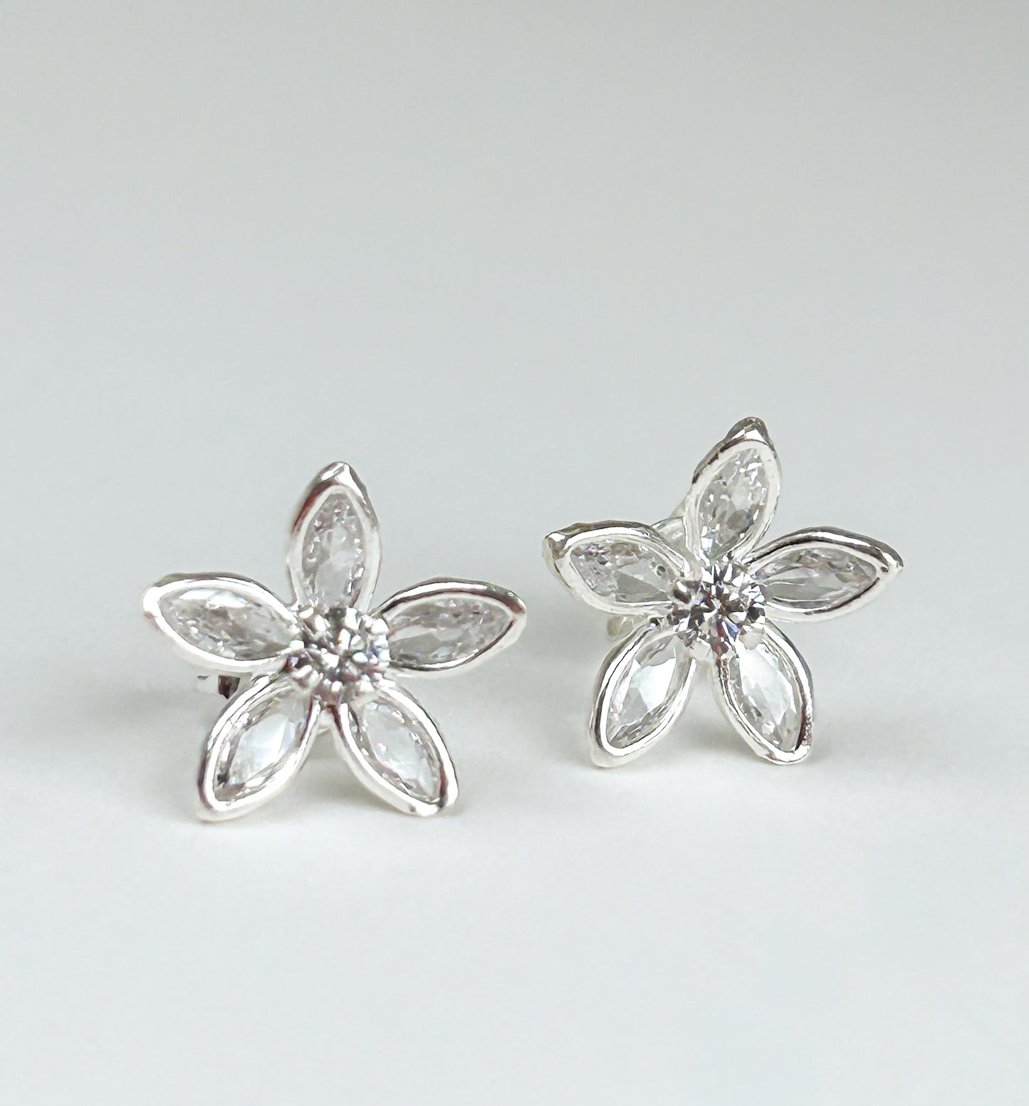 Zircon Flower Earrings