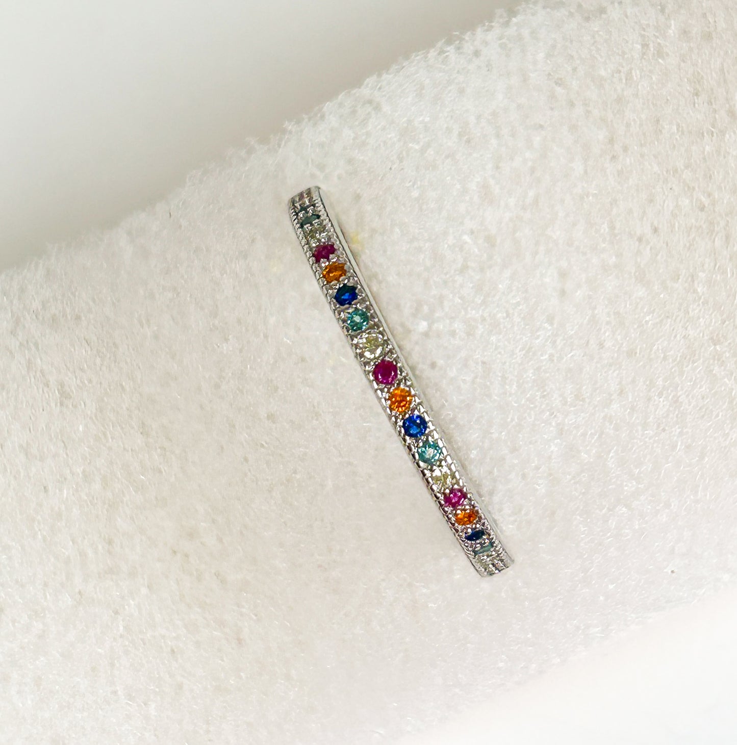 Rainbow Sterling Silver Ring