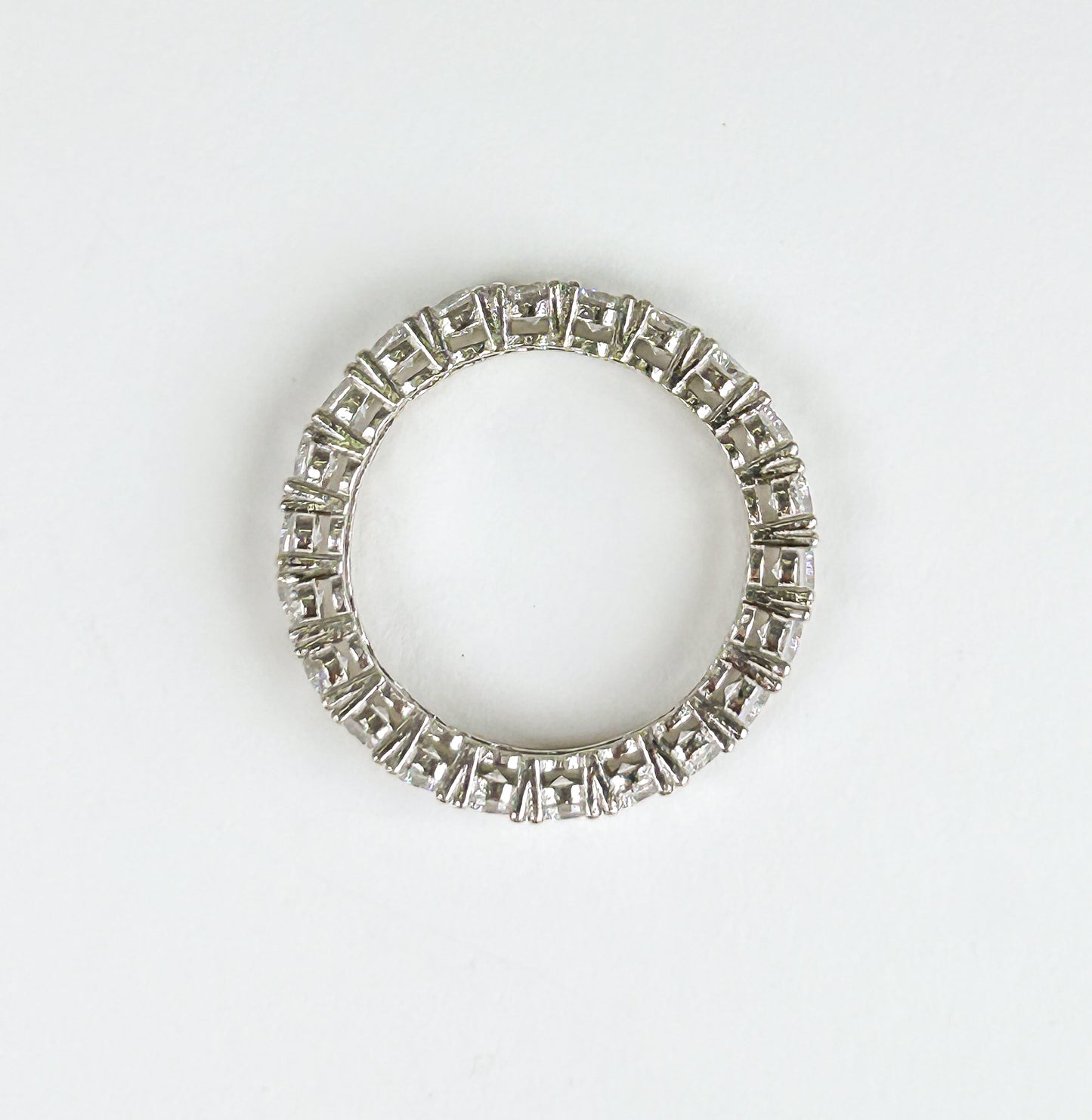 Zircoin Sterling Silver  Eternity Band
