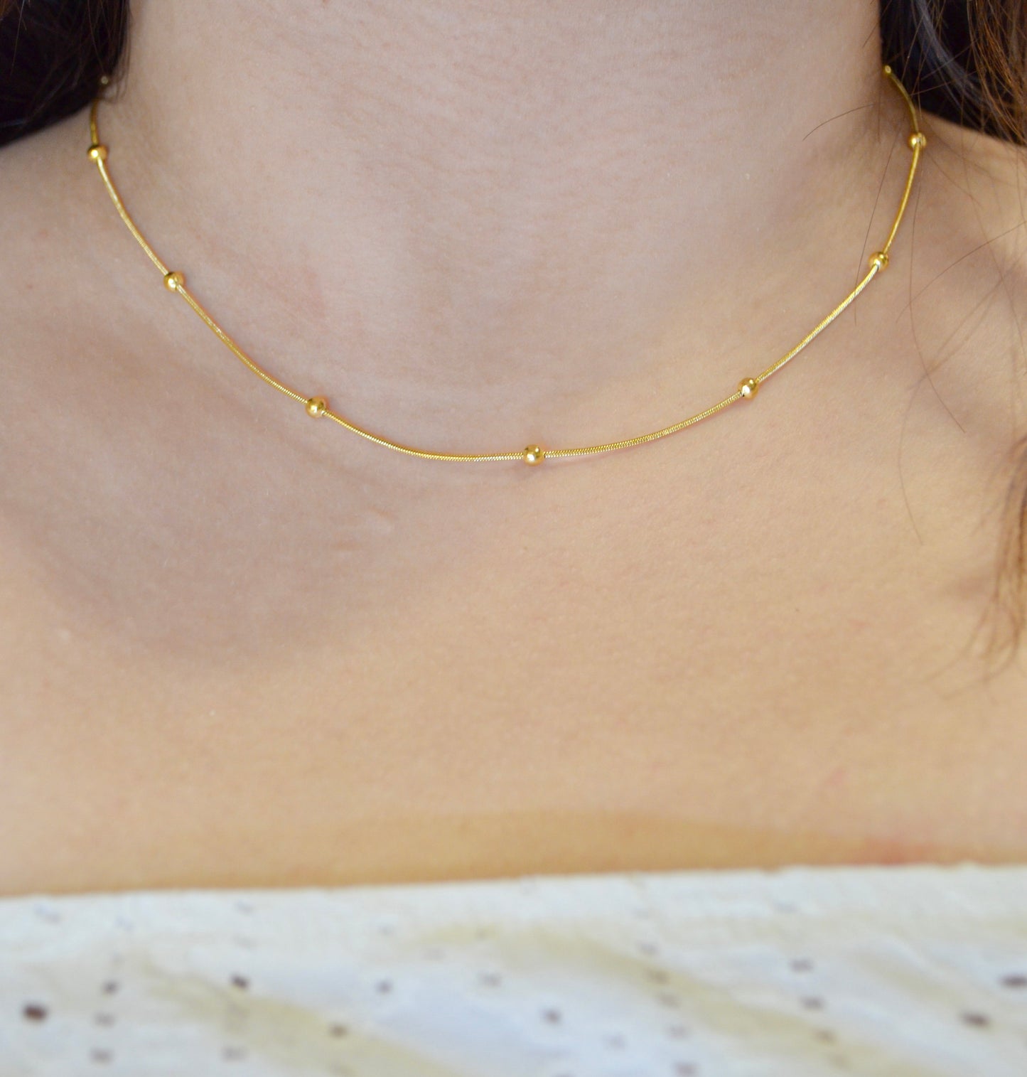 Beaded Herringbone Necklace