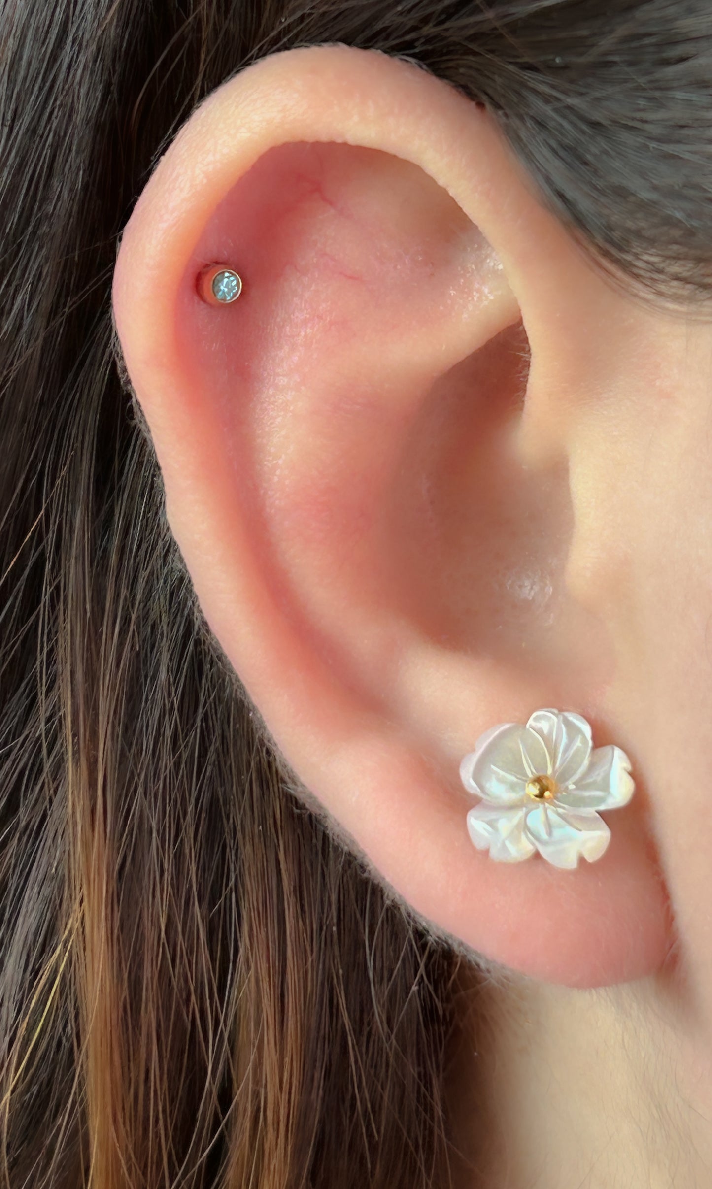 Shell Flower Studs
