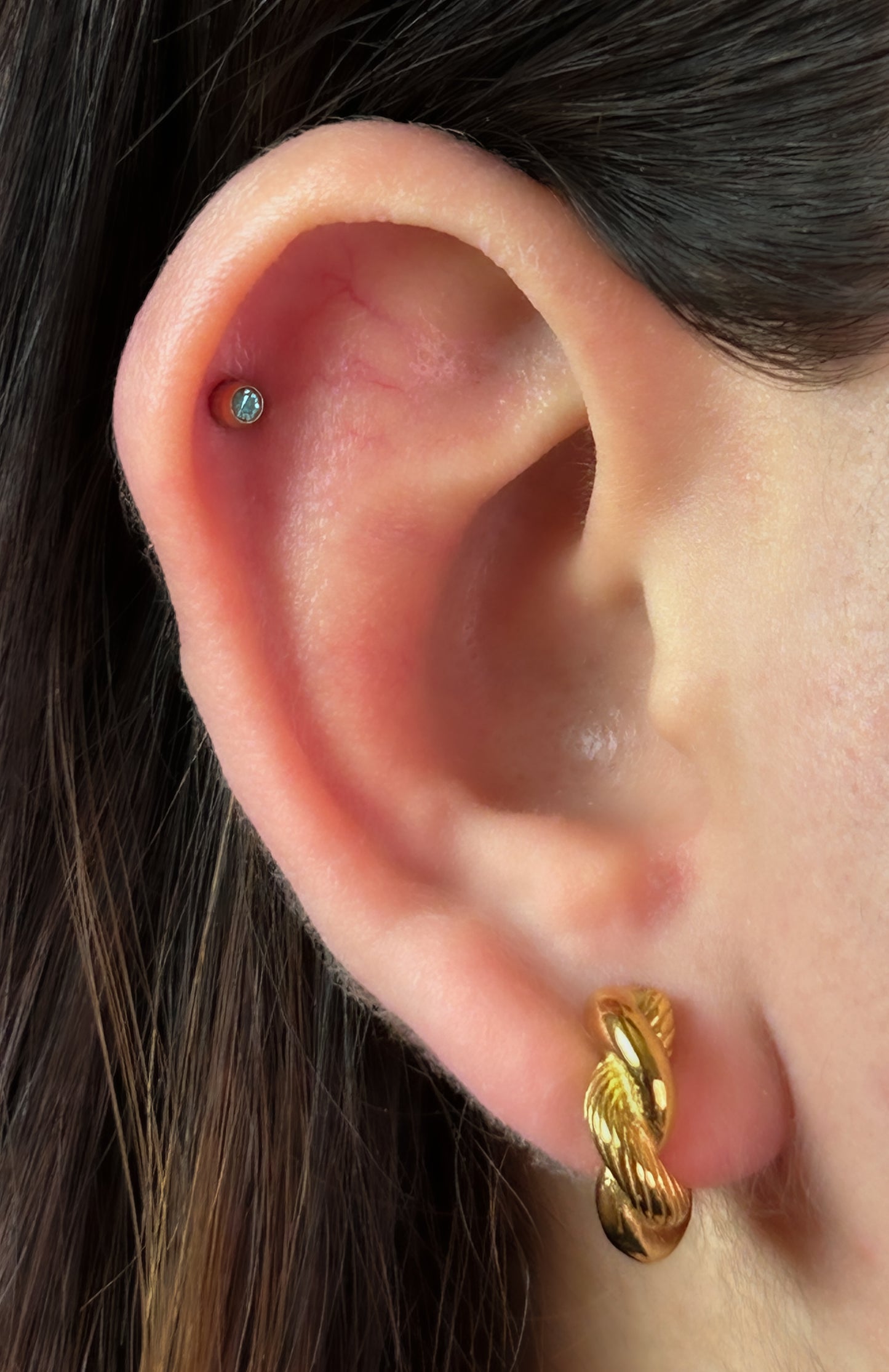 Mini Textured Chunky Twist Hoops
