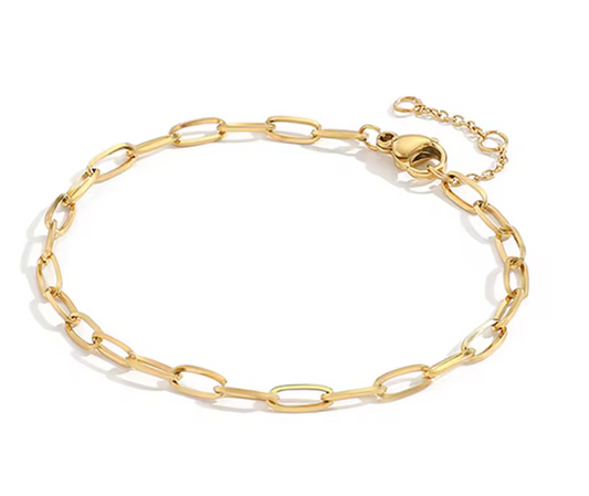 Dainty Paper Clip Bracelet