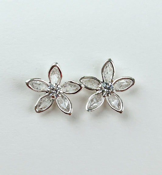 Zircon Flower Earrings