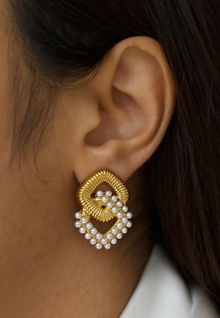 Vintage Statement Stud Earrings