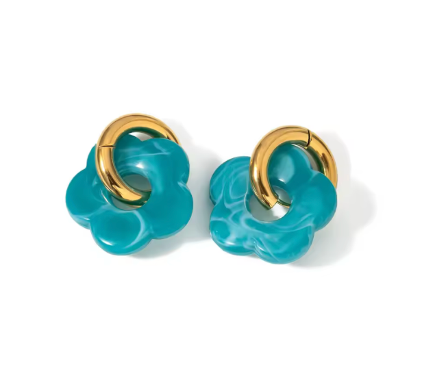 Floral Pop Hoop Earring