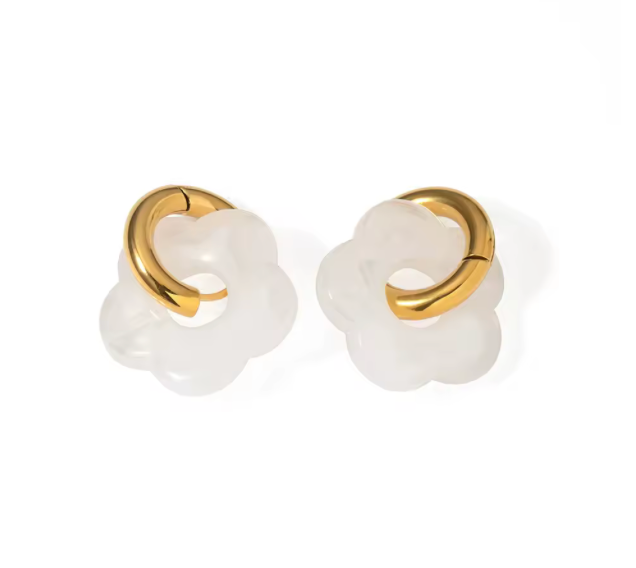 Floral Pop Hoop Earring