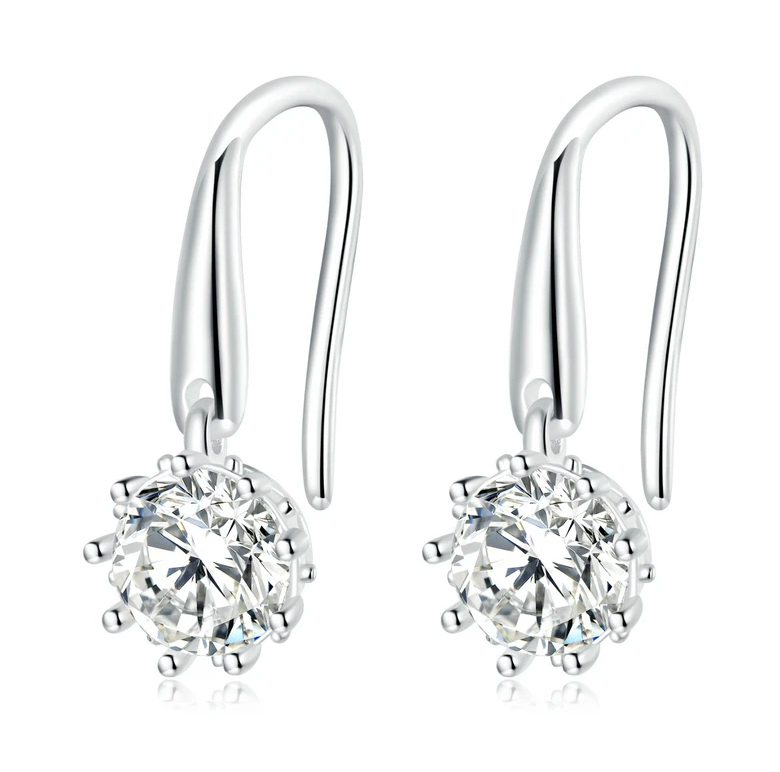 Sparkling Zirconia Drop Earrings