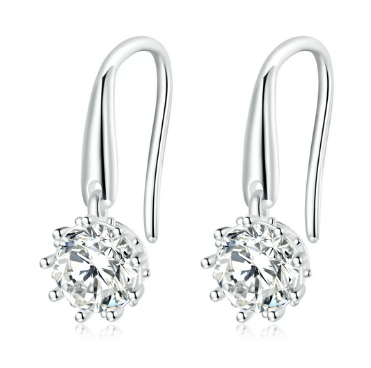 Sparkling Zirconia Drop Earrings