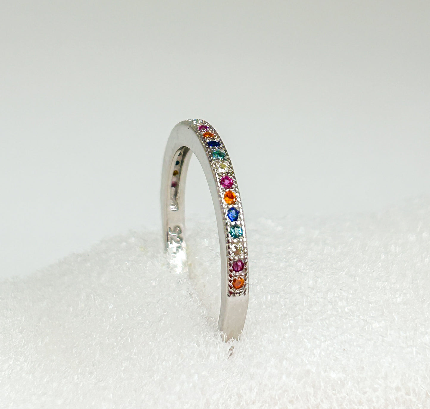 Rainbow Sterling Silver Ring