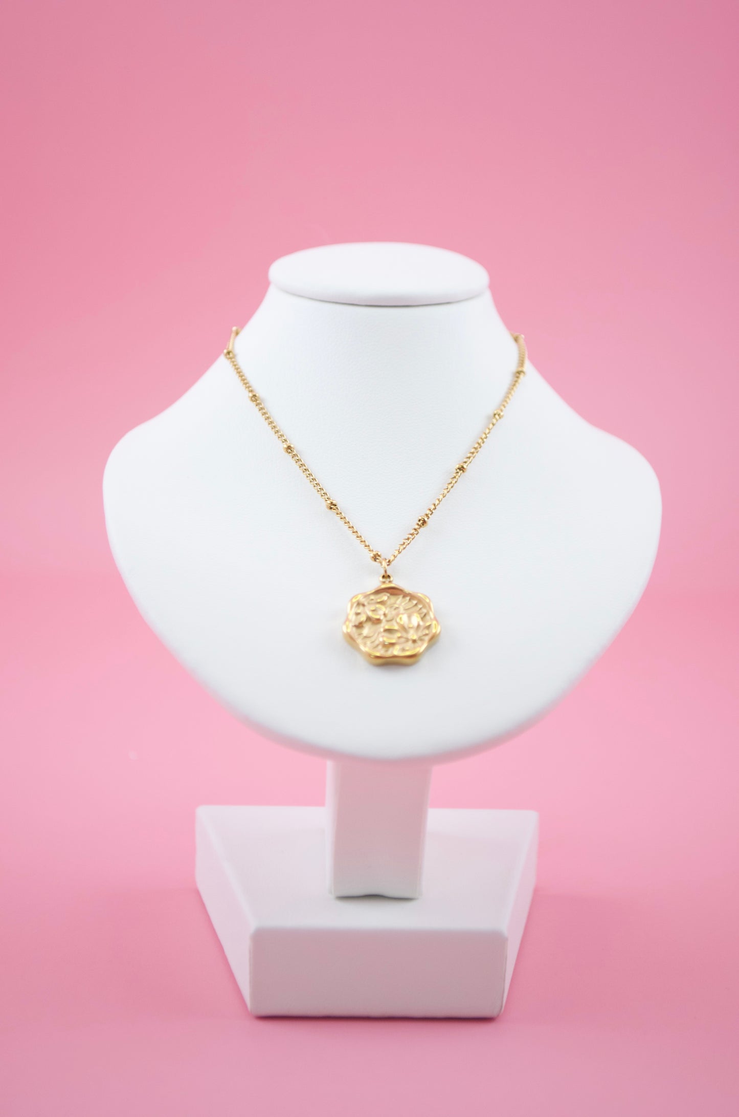Peach Blossom Flower Necklace