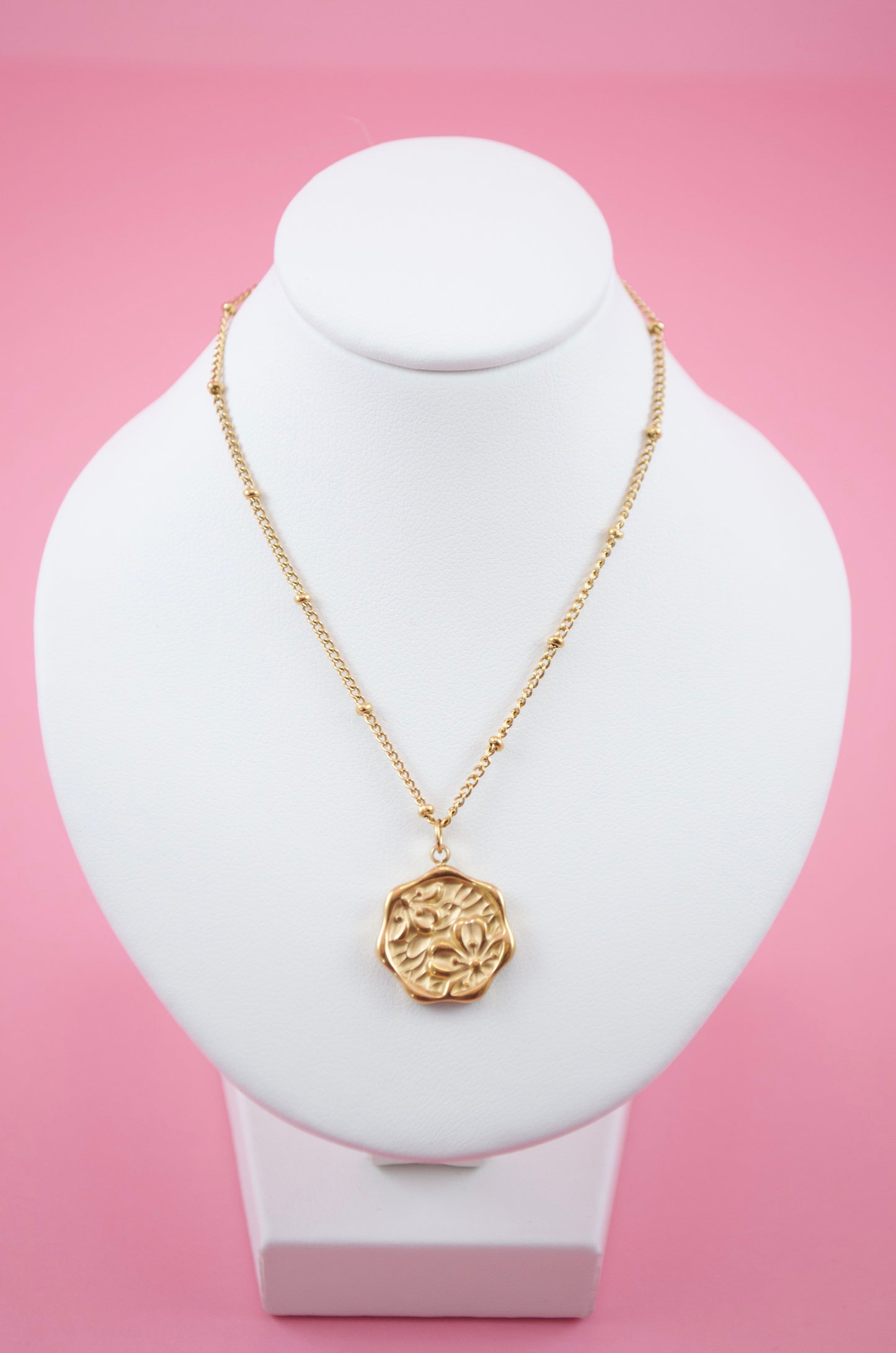Peach Blossom Flower Necklace