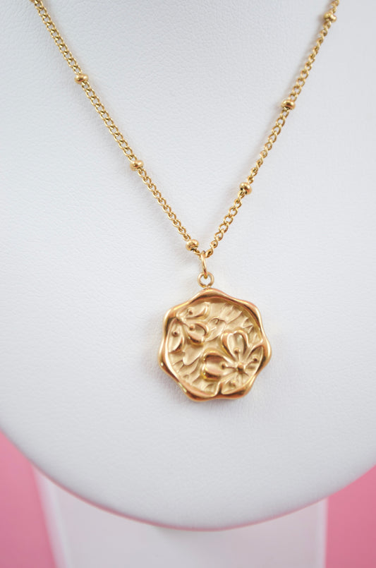Peach Blossom Flower Necklace