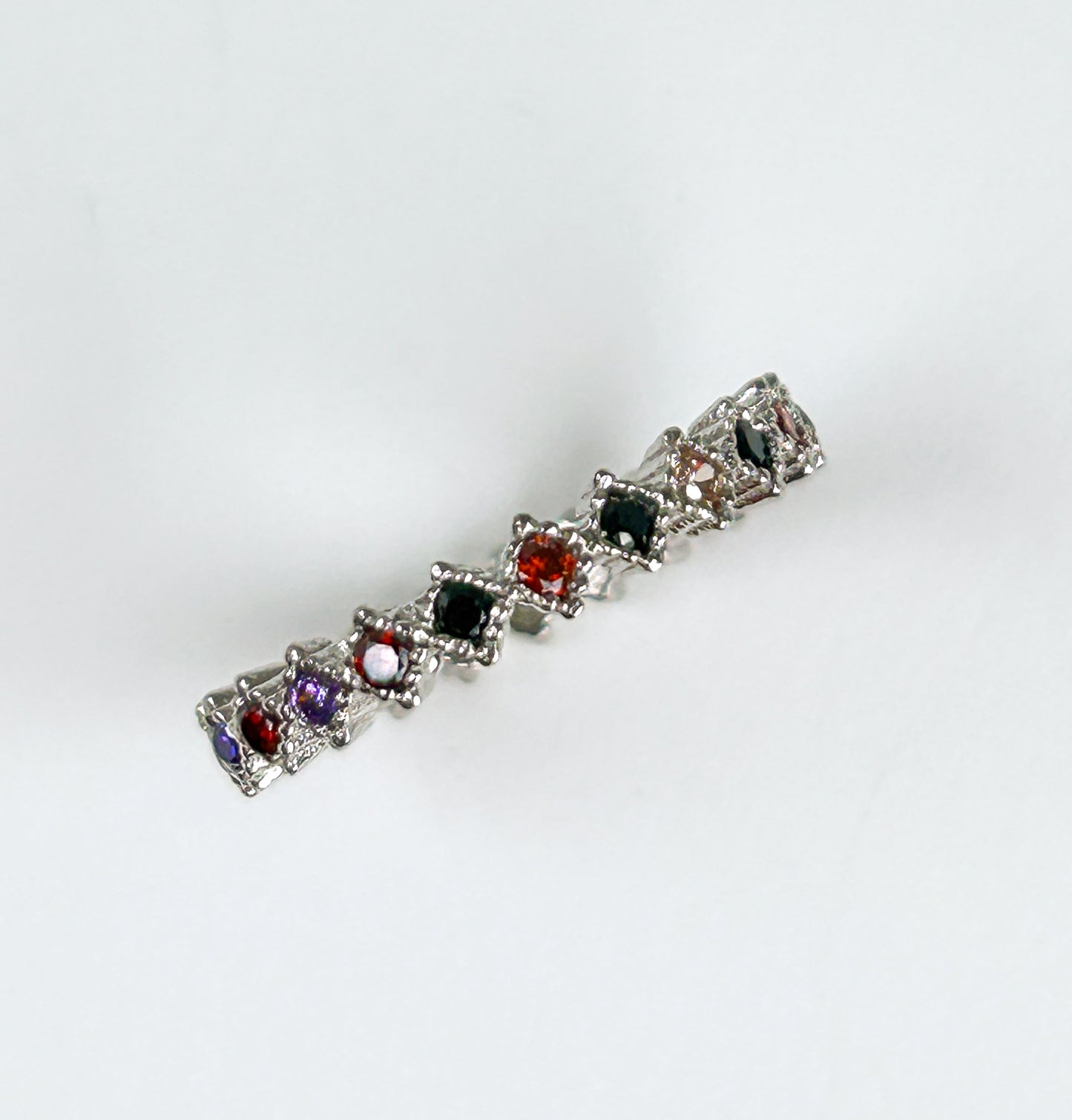 Leonor Rhombus Rainbow Sterling Silver Ring
