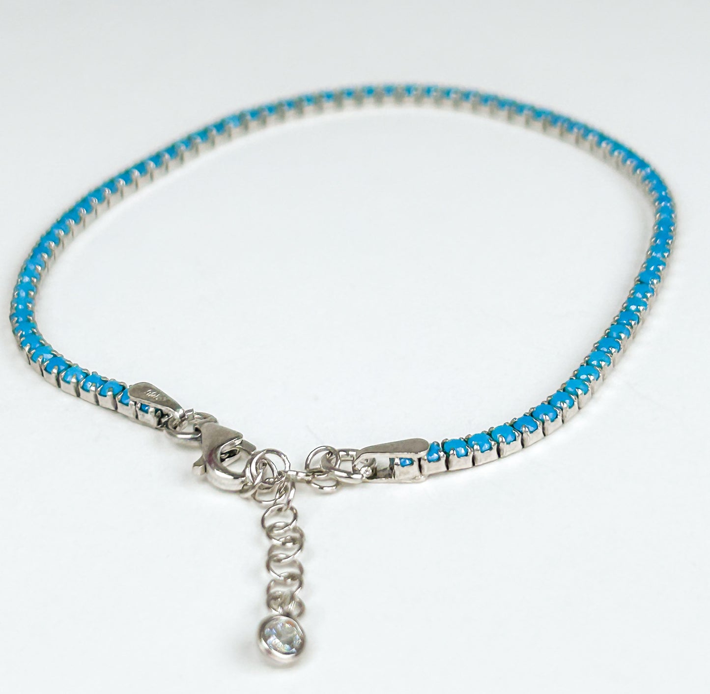 Sterling Silver Sky Blue Tennis Bracelet