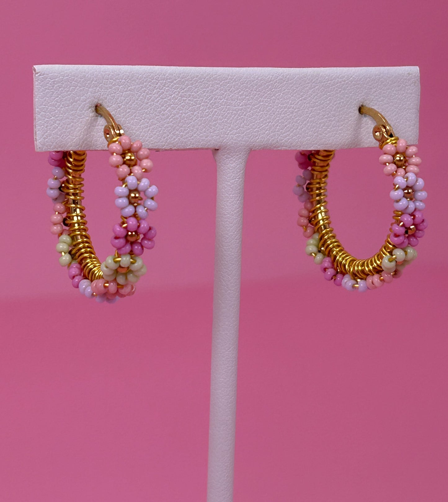 Confetti Daisy Hoop Earrings