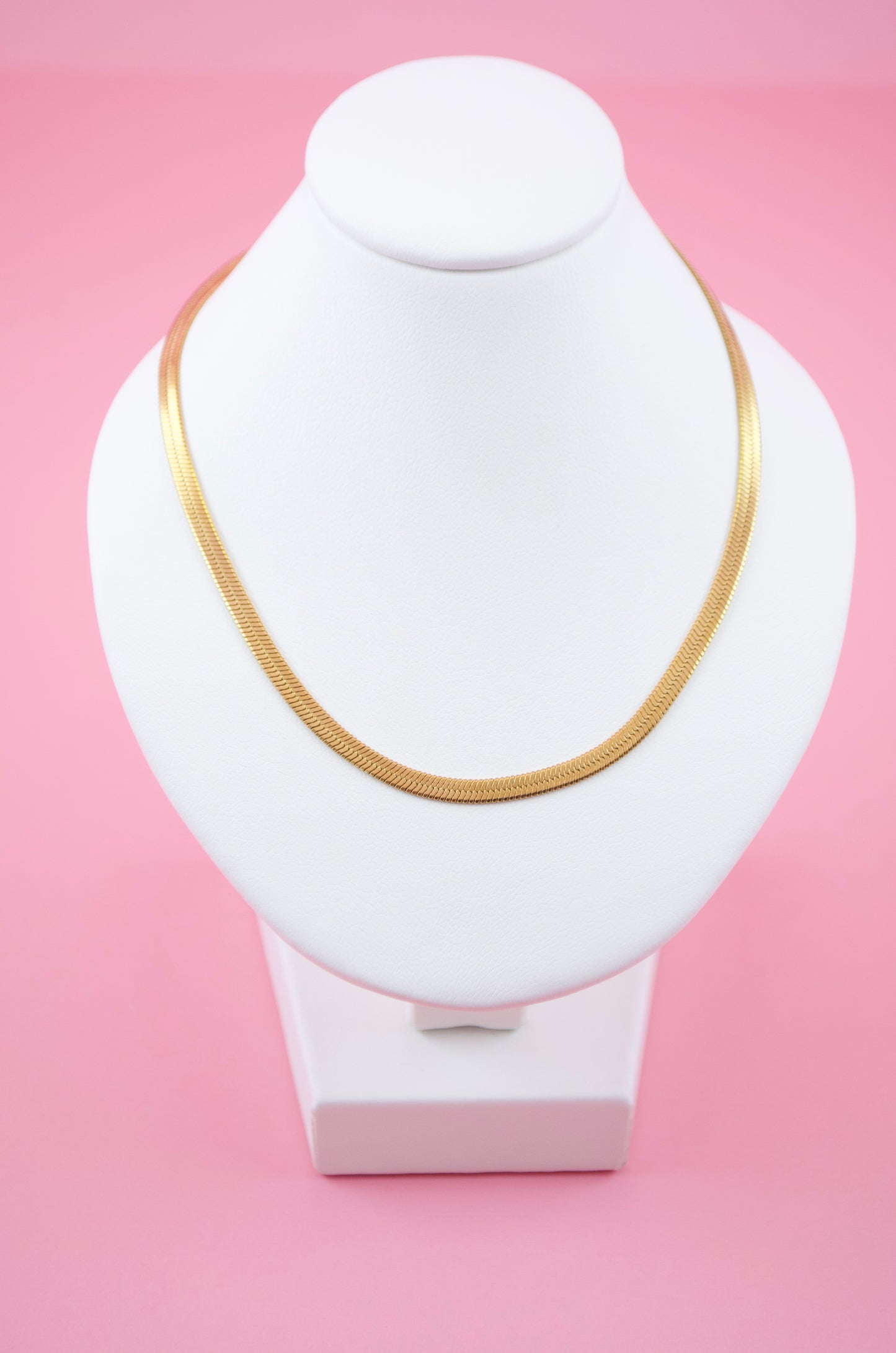 4mm Golden Herringbone Necklace