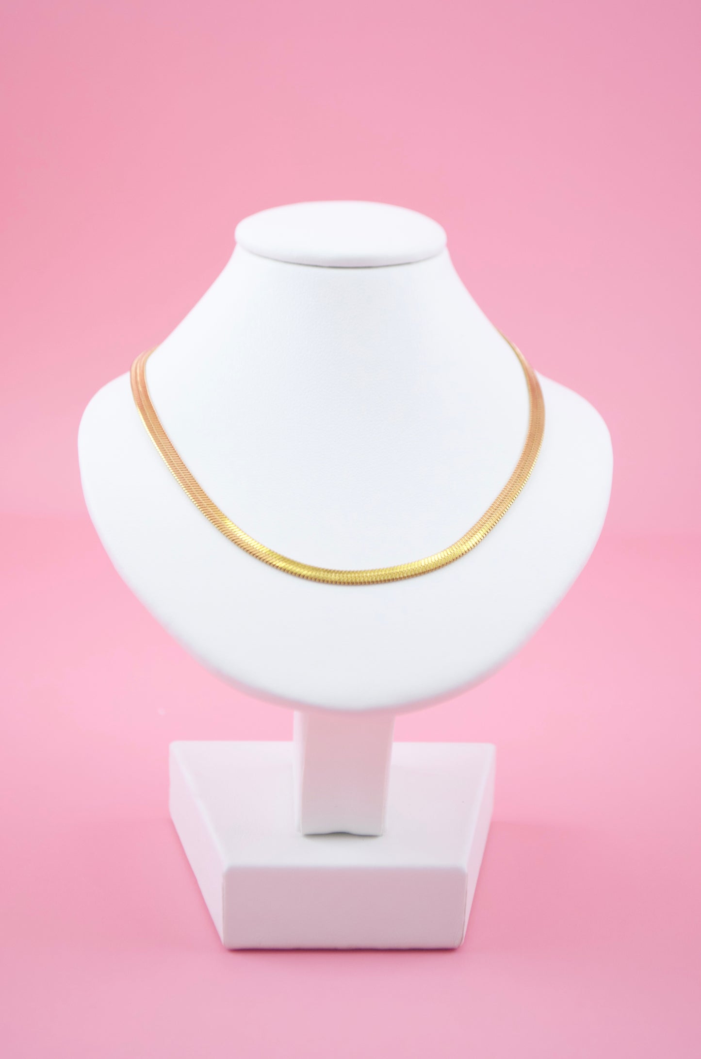 4mm Golden Herringbone Necklace