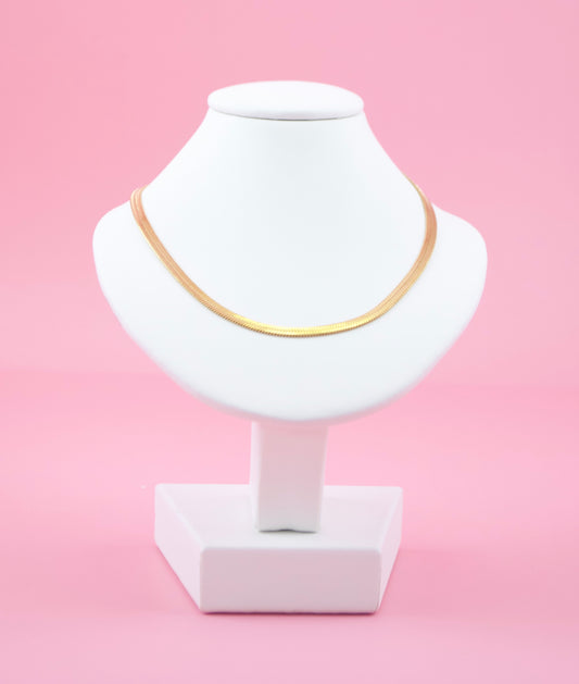 4mm Golden Herringbone Necklace