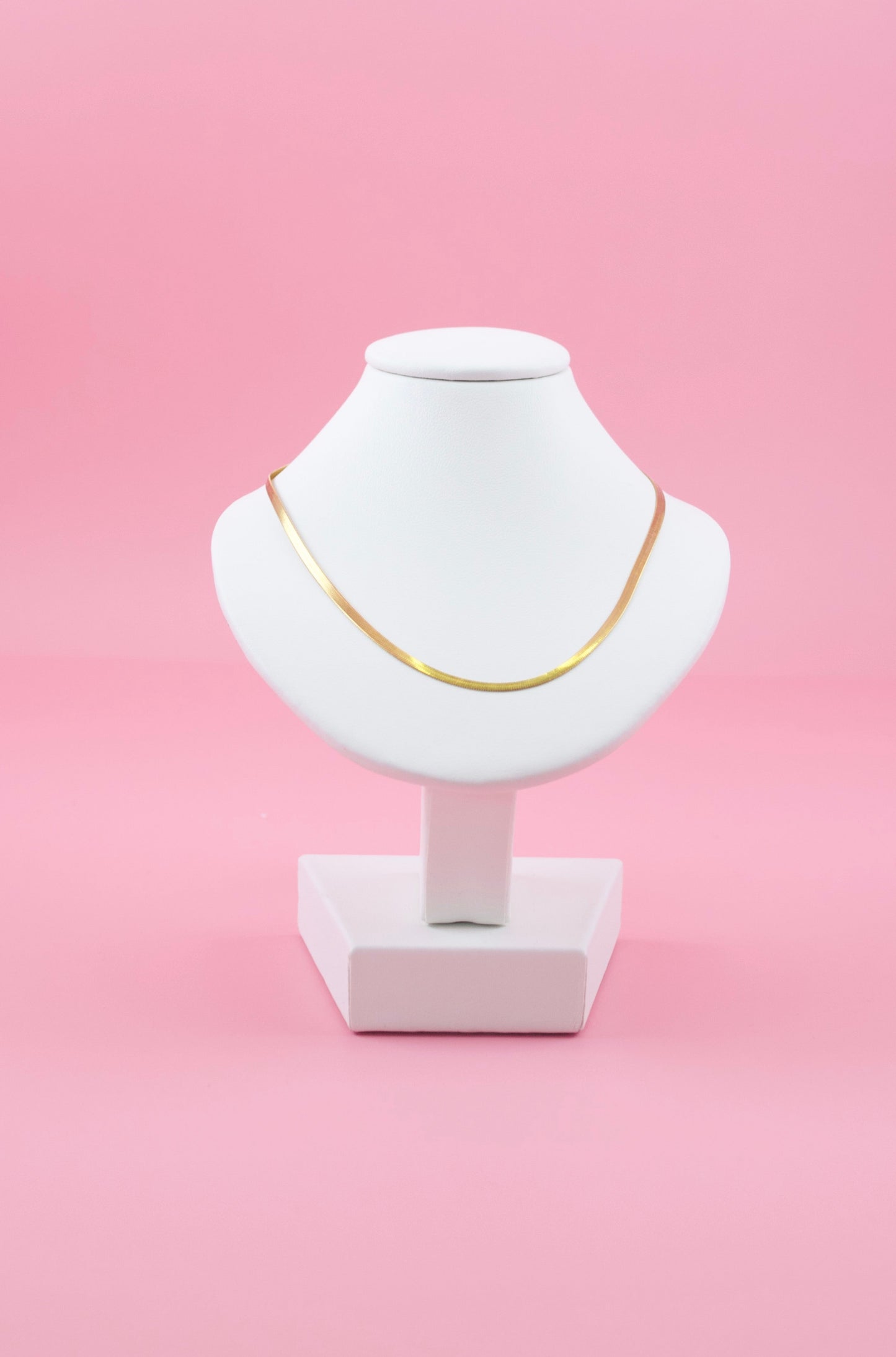 2mm Golden Herringbone Necklace