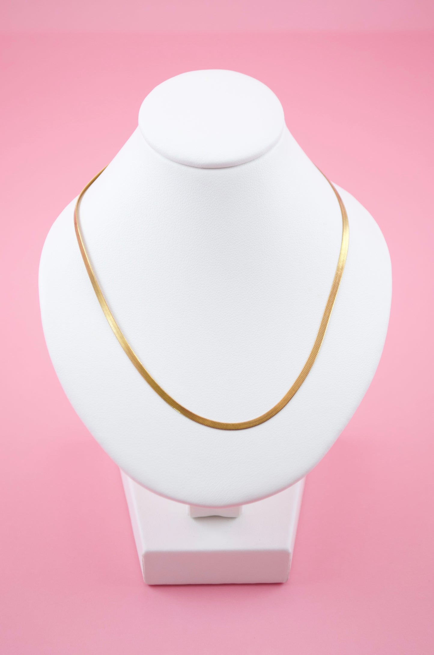 2mm Golden Herringbone Necklace