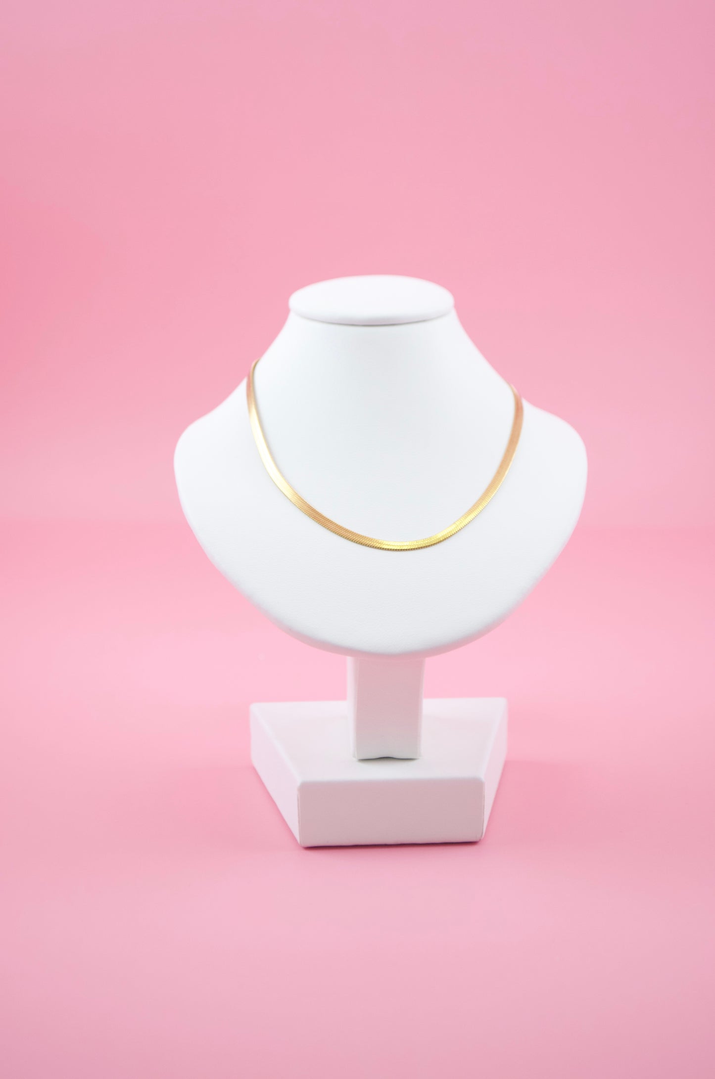 3mm Golden Herringbone Necklace
