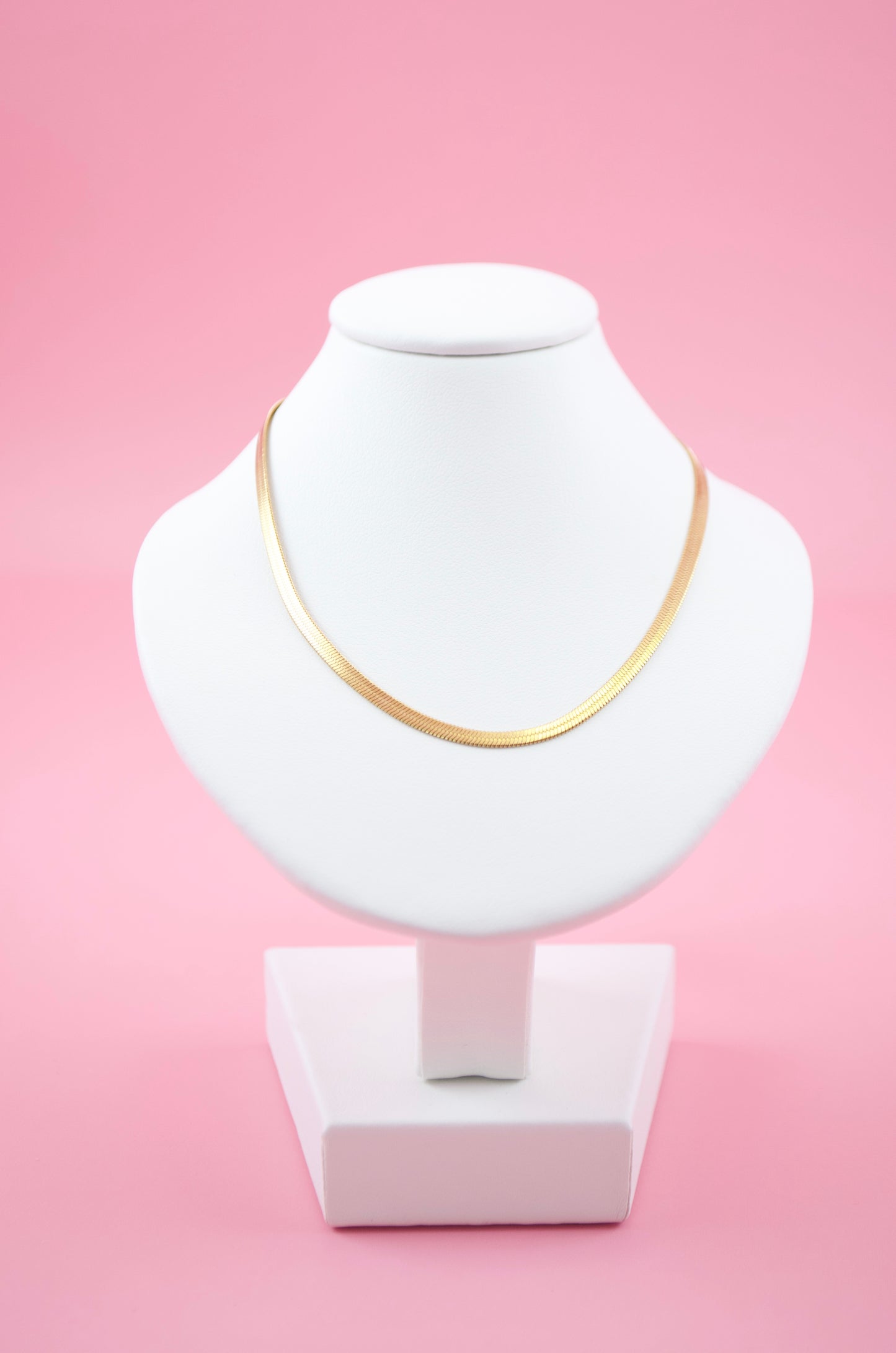3mm Golden Herringbone Necklace