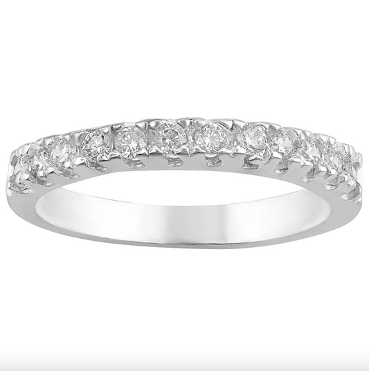 Classic Sterling Silver Eternity Band