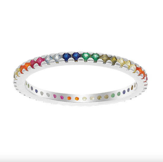 Fine Rainbow Stacking Ring