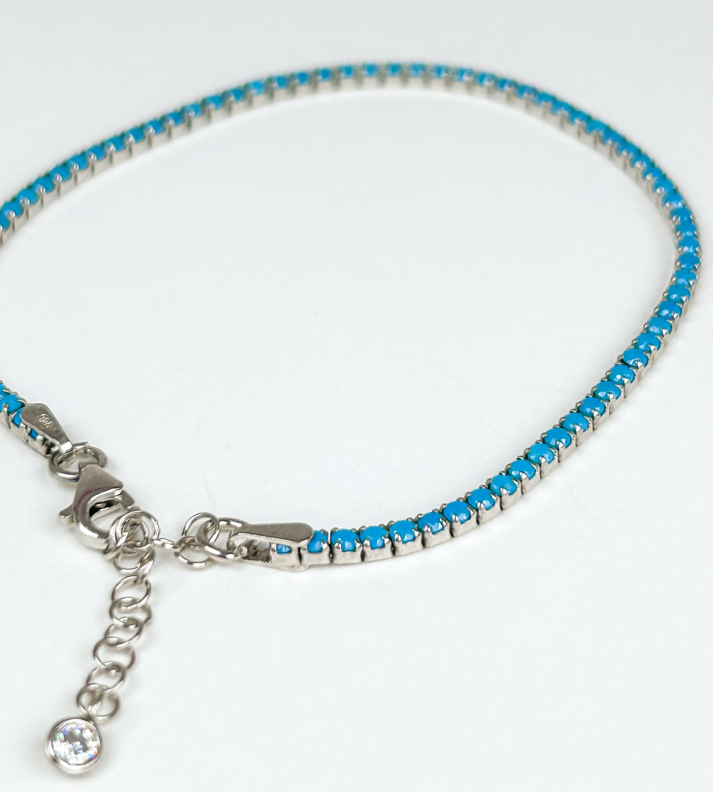Sterling Silver Sky Blue Tennis Bracelet
