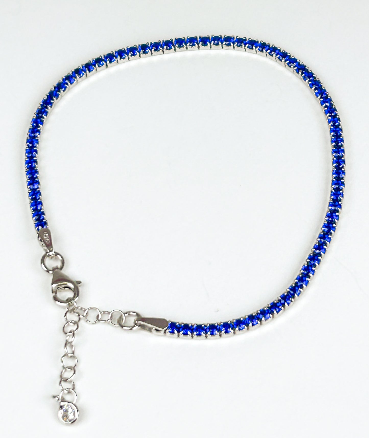 Sterling Silver Royal Blue Tennis Bracelet