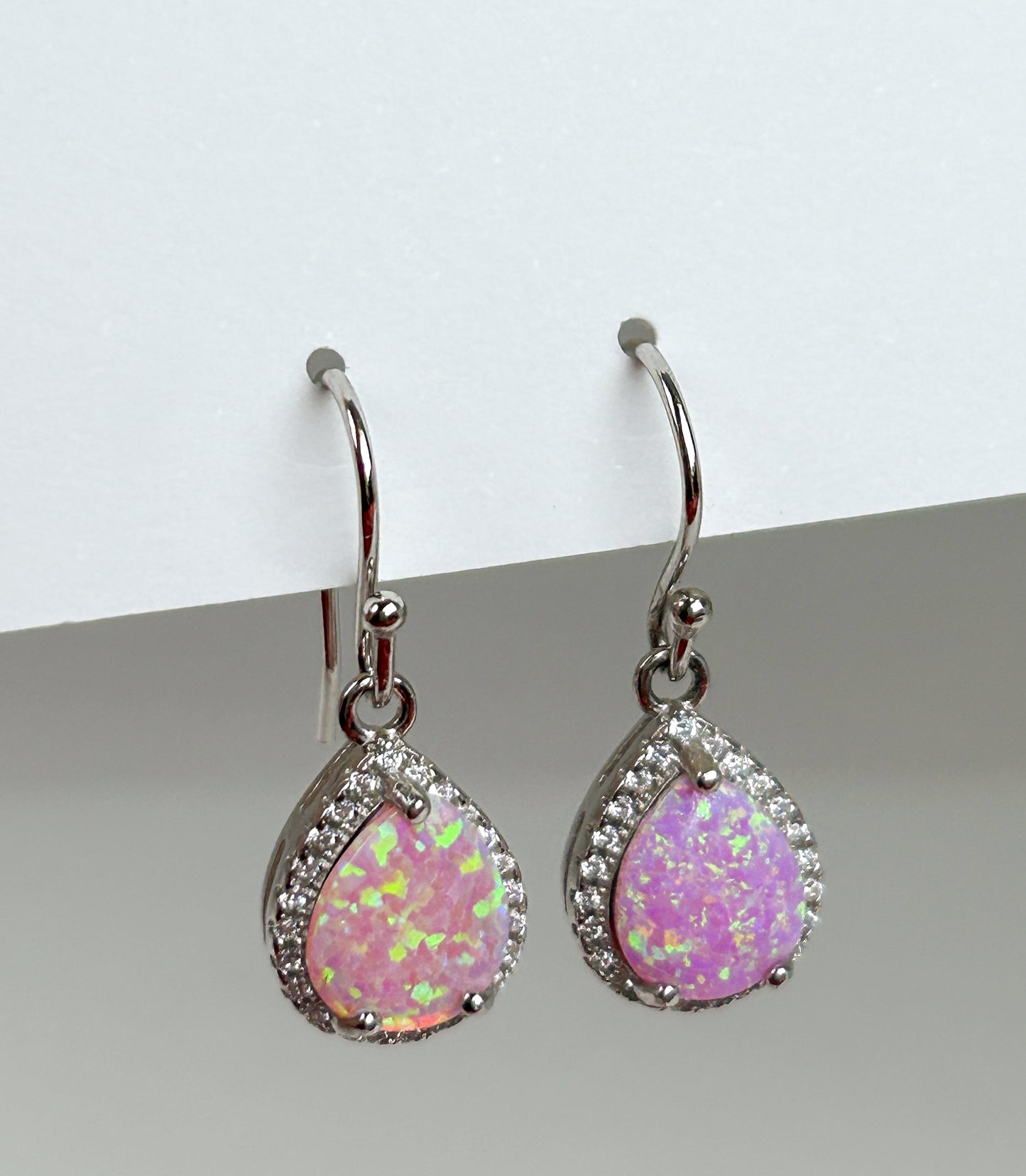 Pink Opal Earrings
