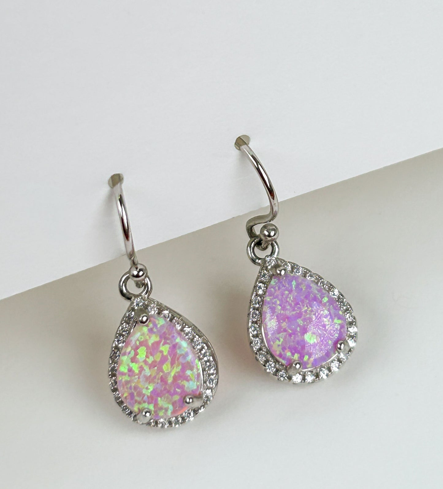 Pink Opal Earrings