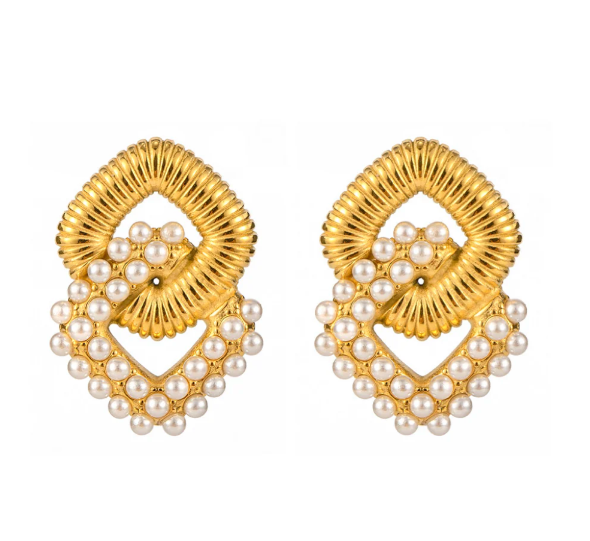 Vintage Statement Stud Earrings