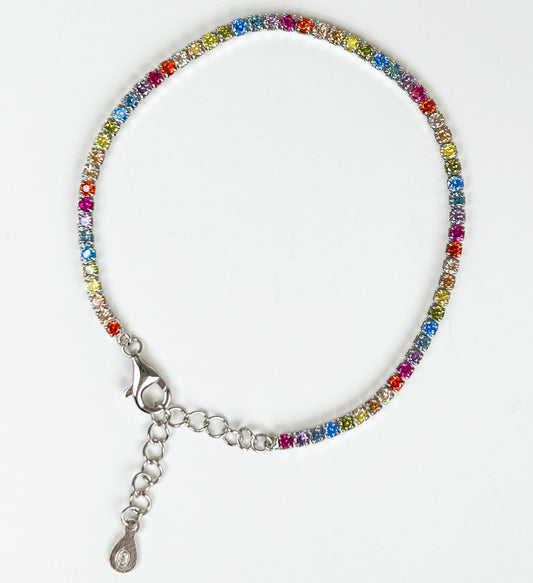 Sterling Silver Rainbow Bracelet