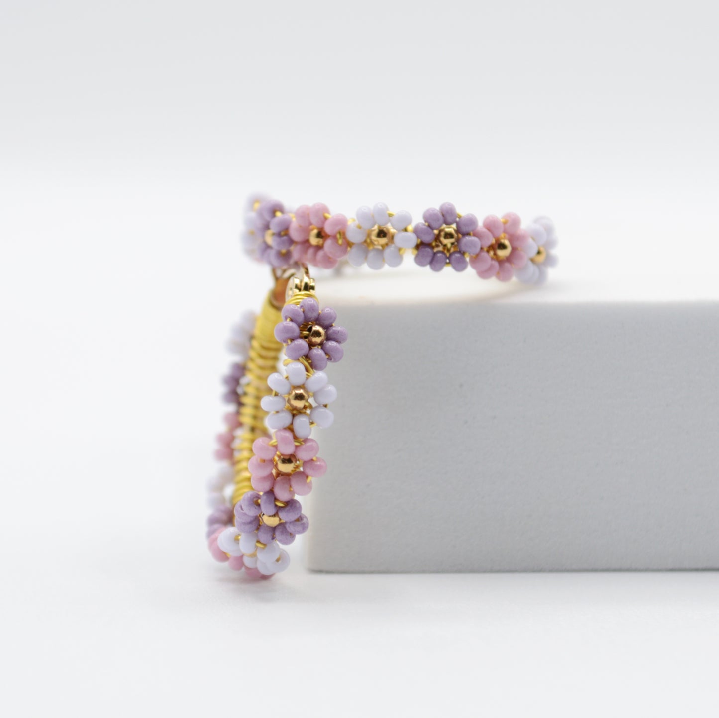 NEW DESIGN!✨ Lavender Mist Daisy Hoop Earrings