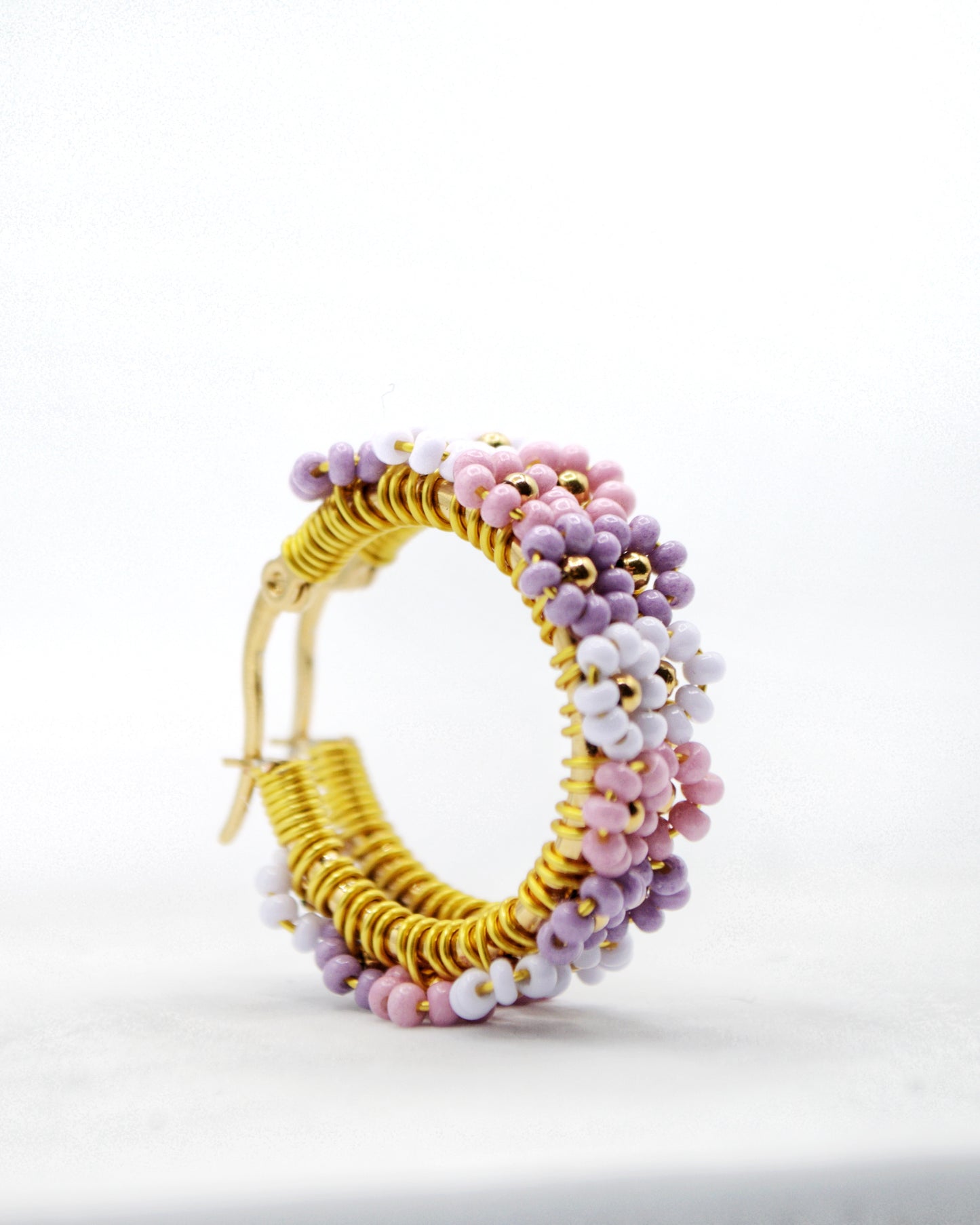 NEW DESIGN!✨ Lavender Mist Daisy Hoop Earrings