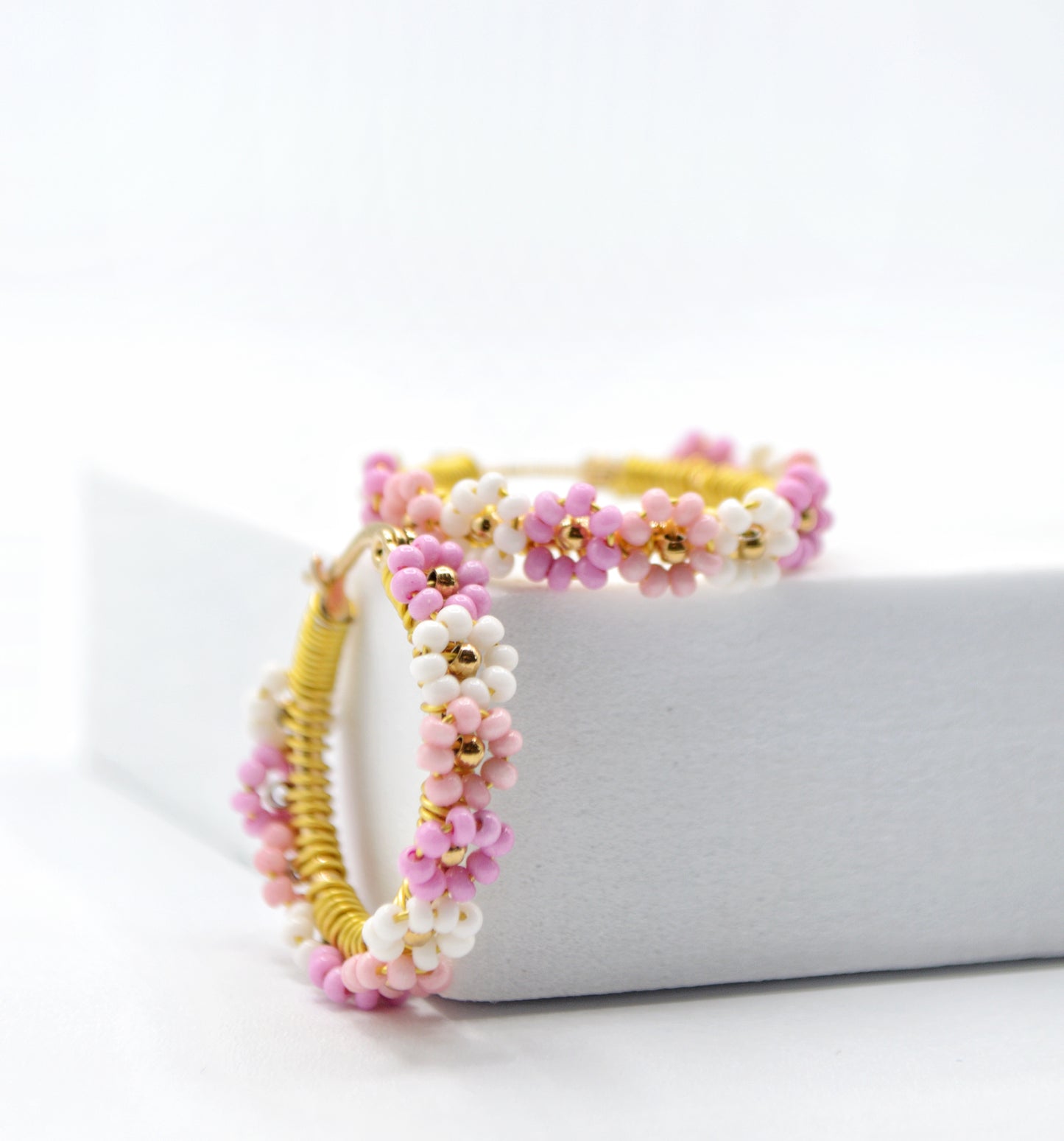 NEW DESIGN!✨Cherry Blossom Daisy Hoops