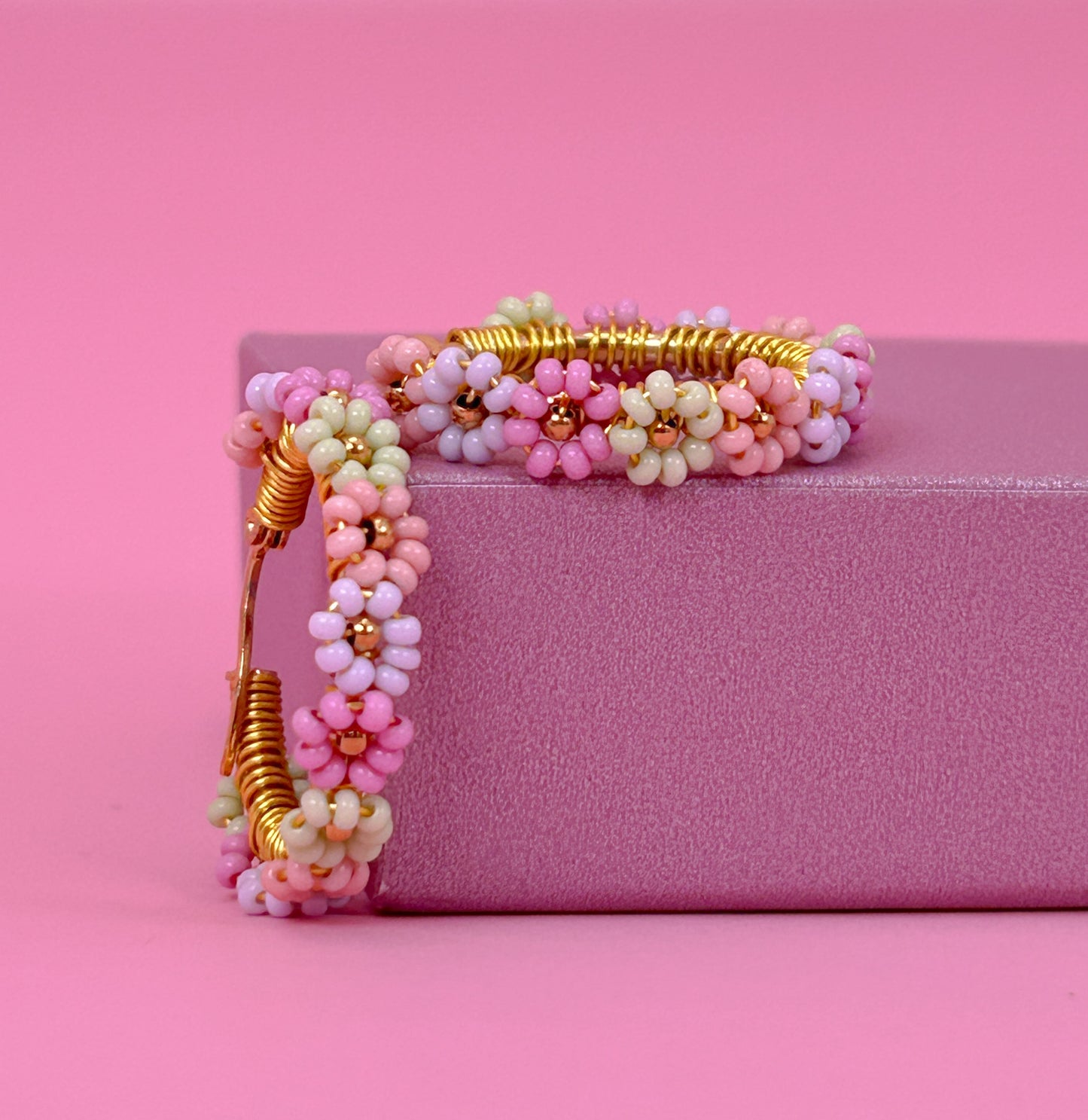 Confetti Daisy Hoop Earrings