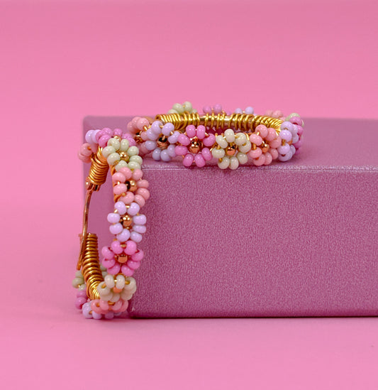 Confetti Daisy Hoop Earrings