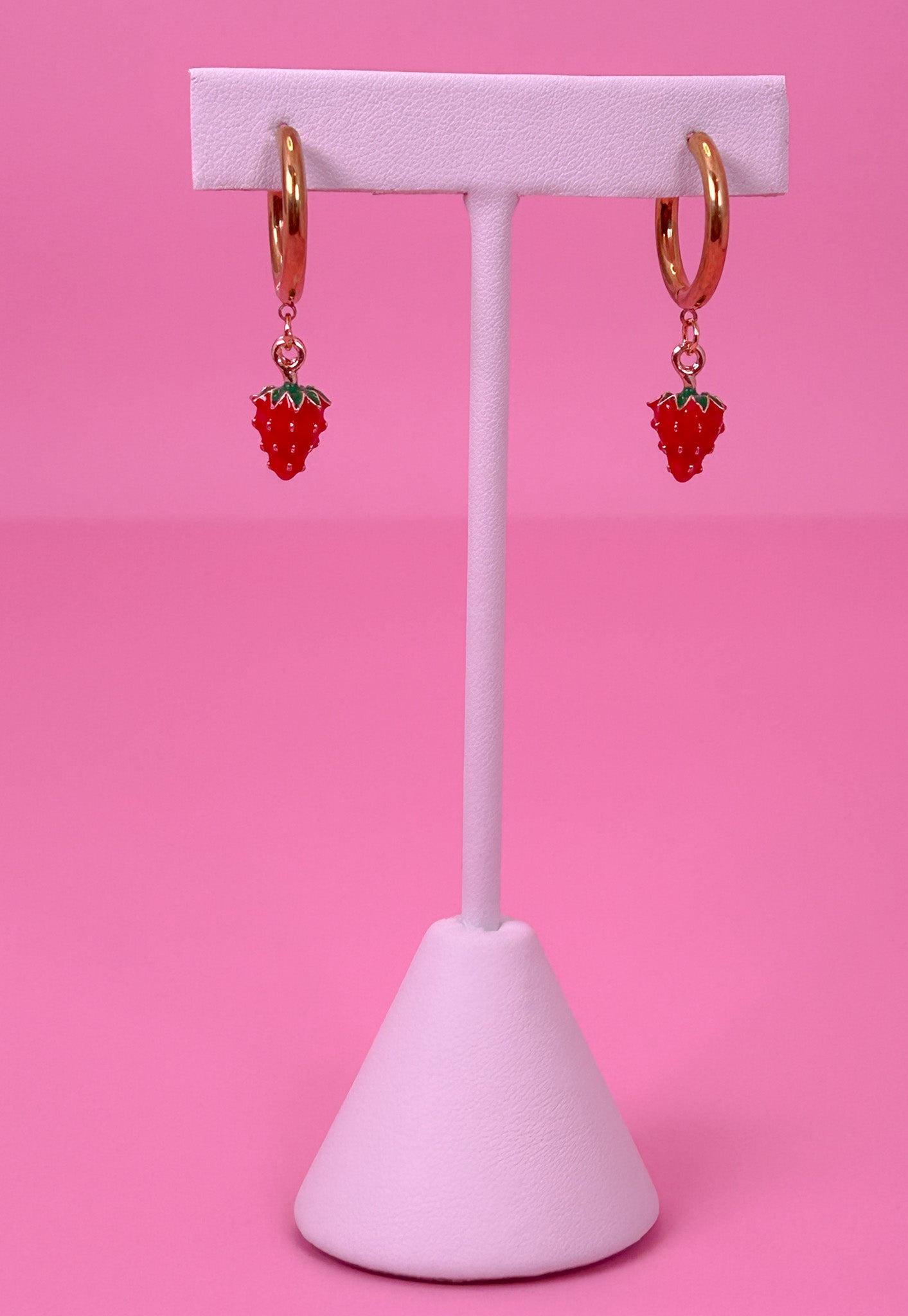 Strawberry Hoop Earrings