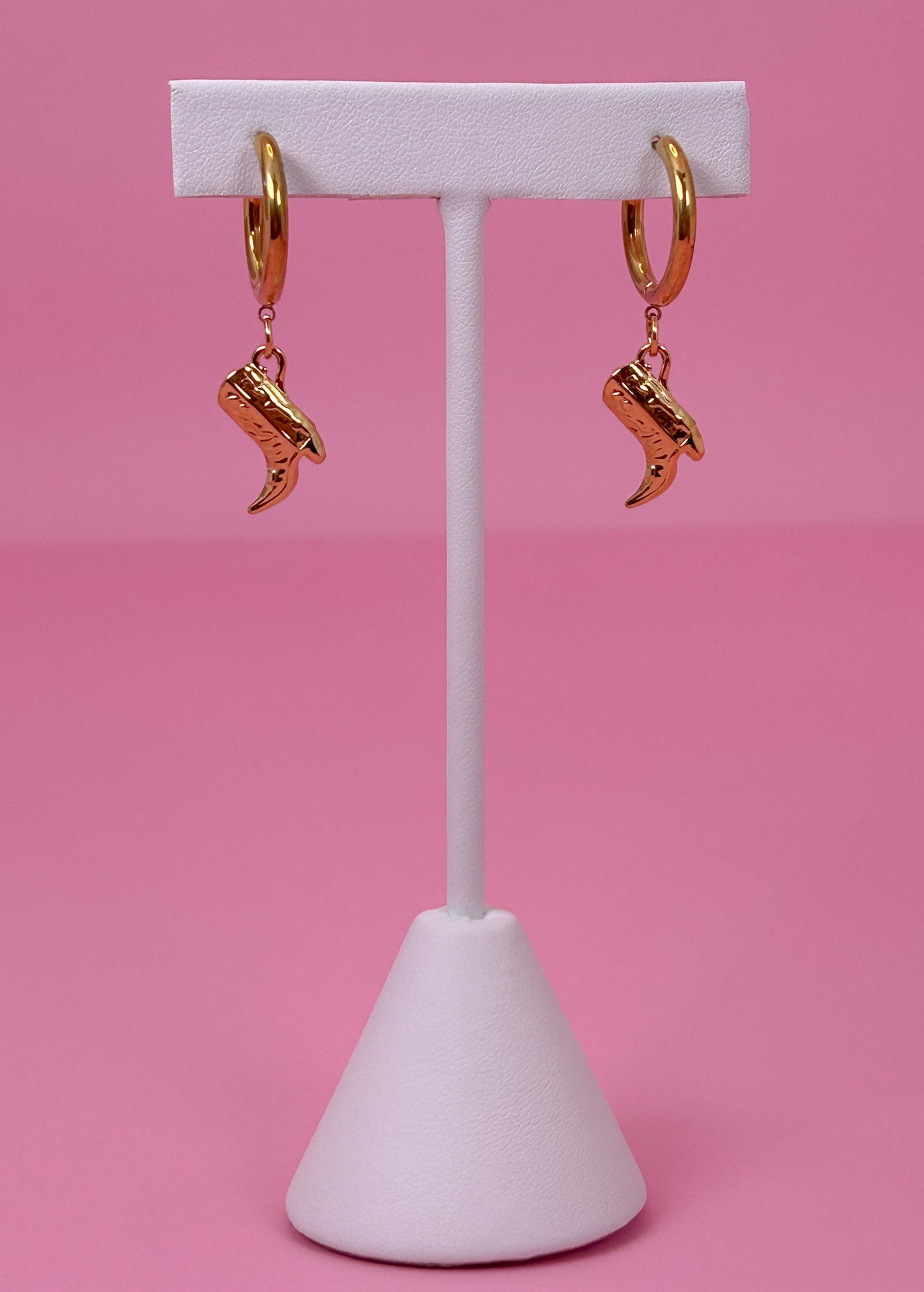 Western Boot Hoop Earrings