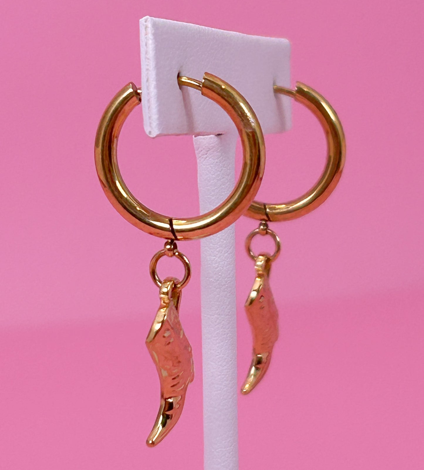 Western Boot Hoop Earrings