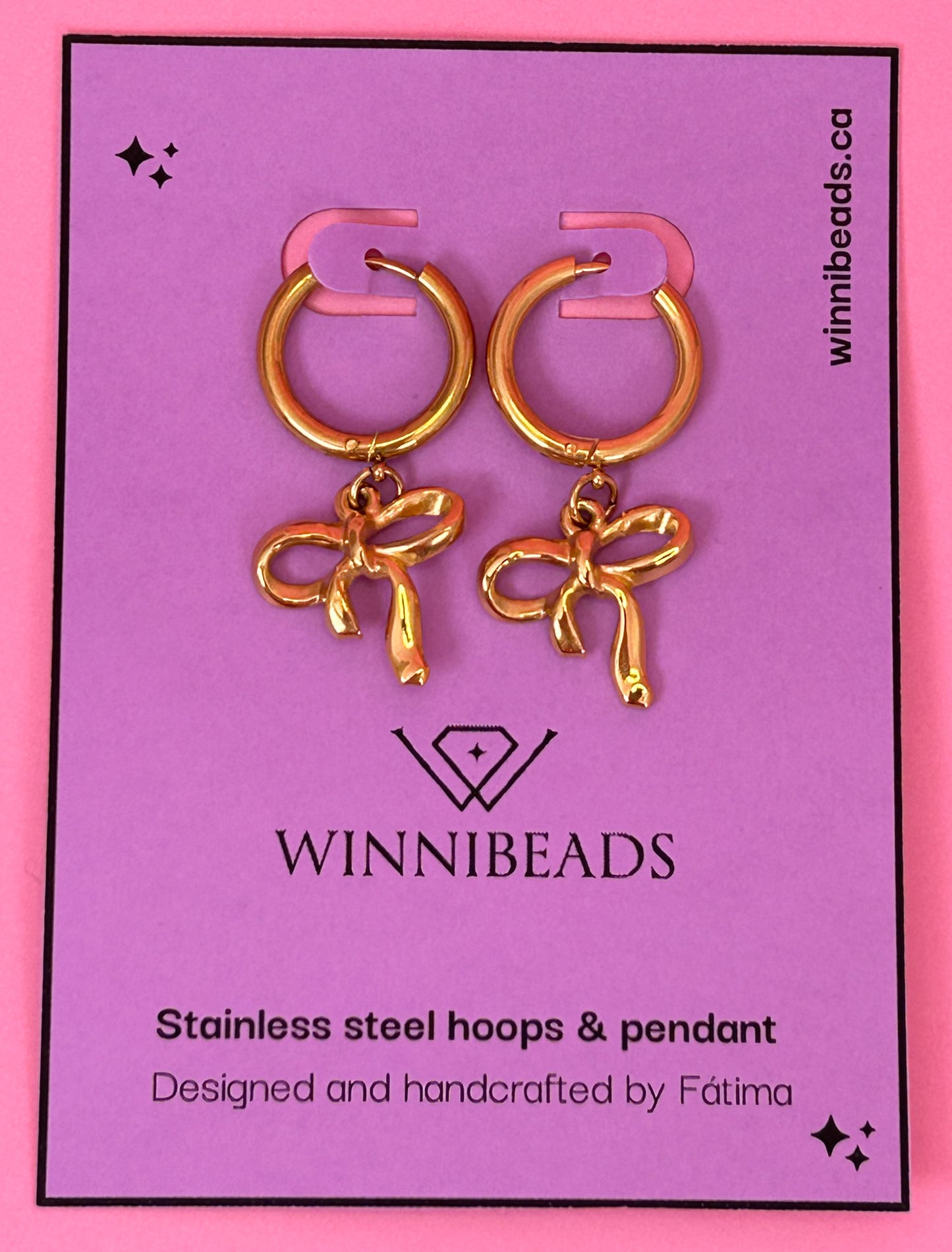 Delicate Bow Hoop Earrings