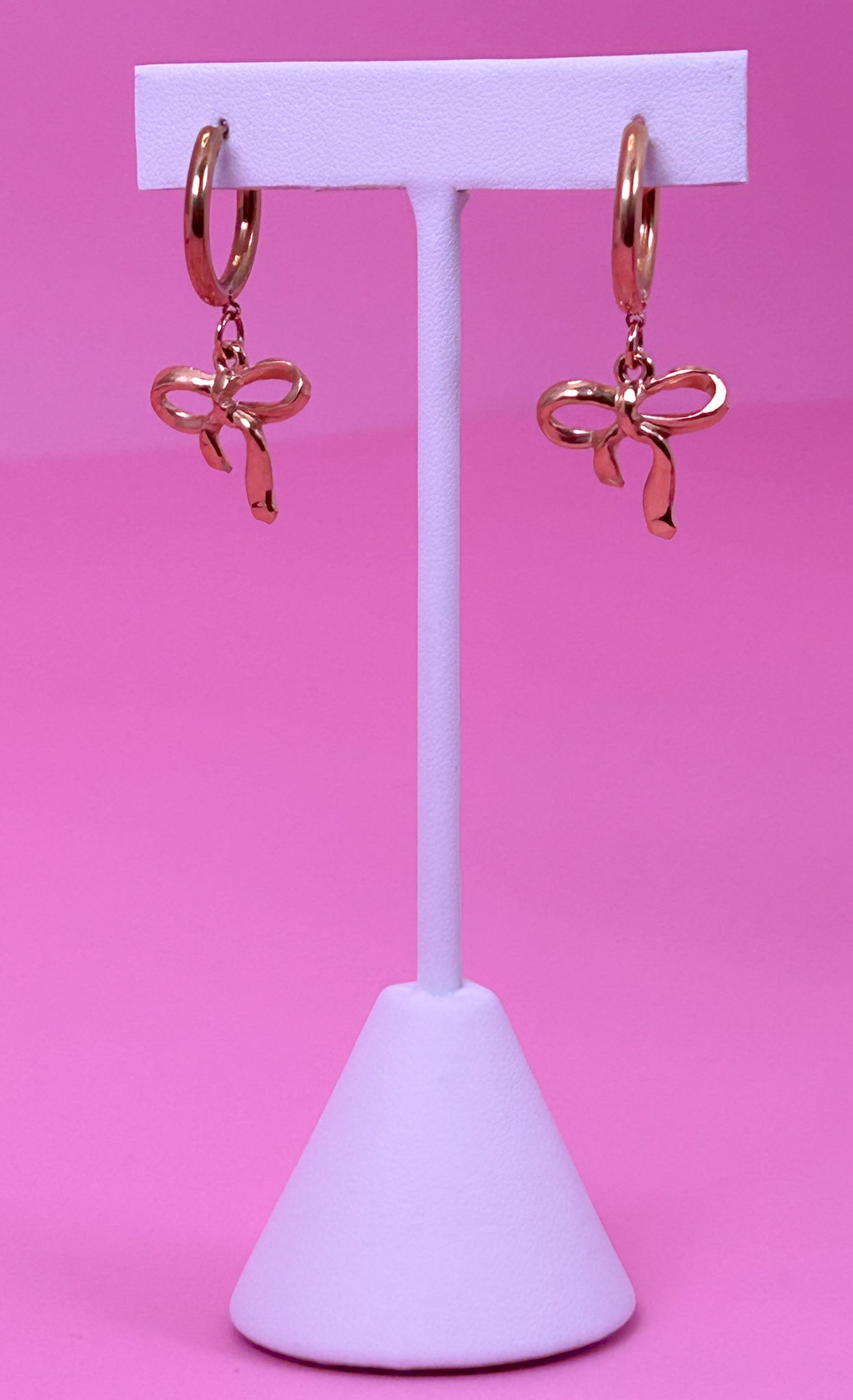 Delicate Bow Hoop Earrings