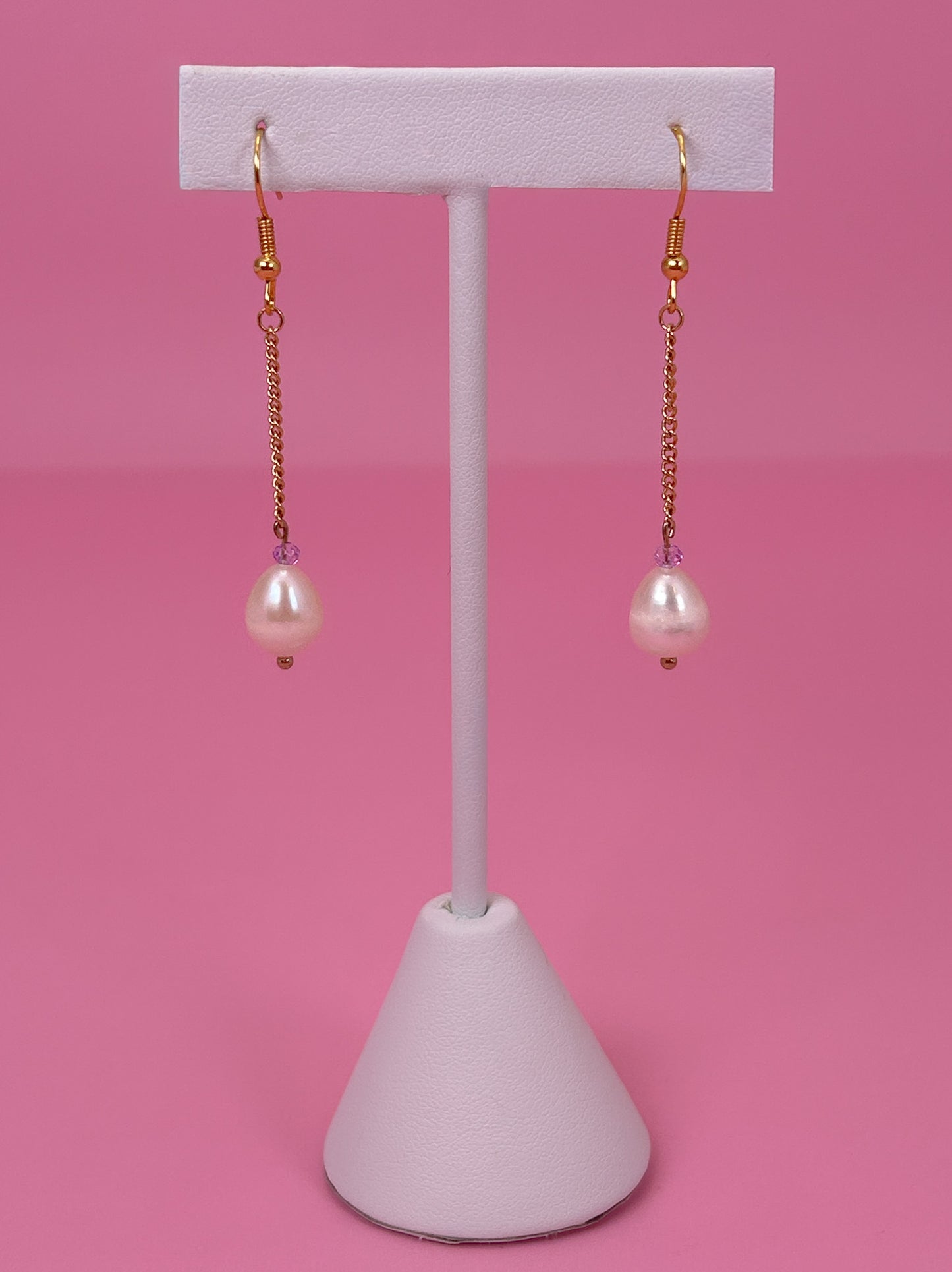 Baroque Freshwater Pearl Chain Earrings