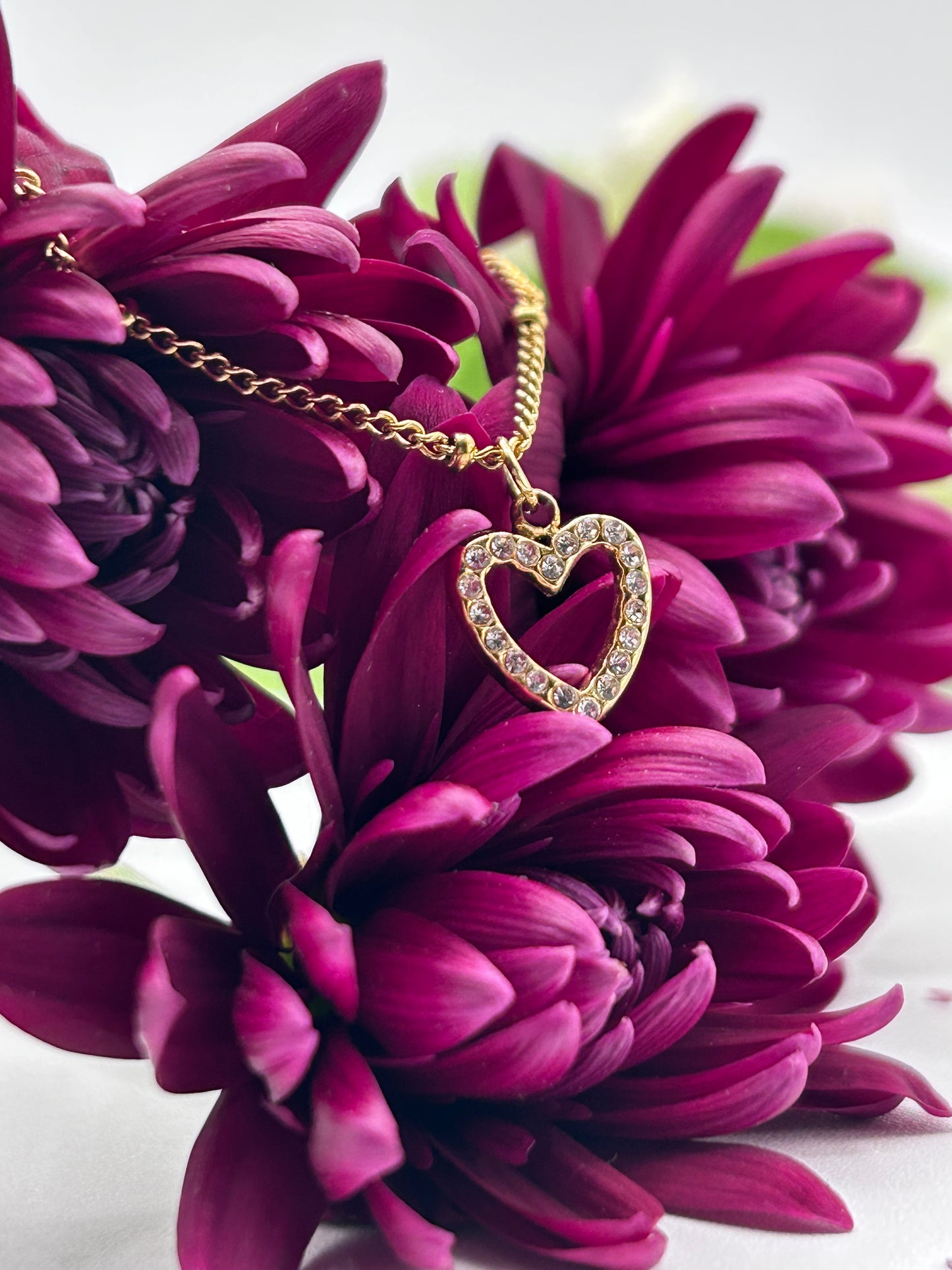 Open Heart Zirconia Necklace