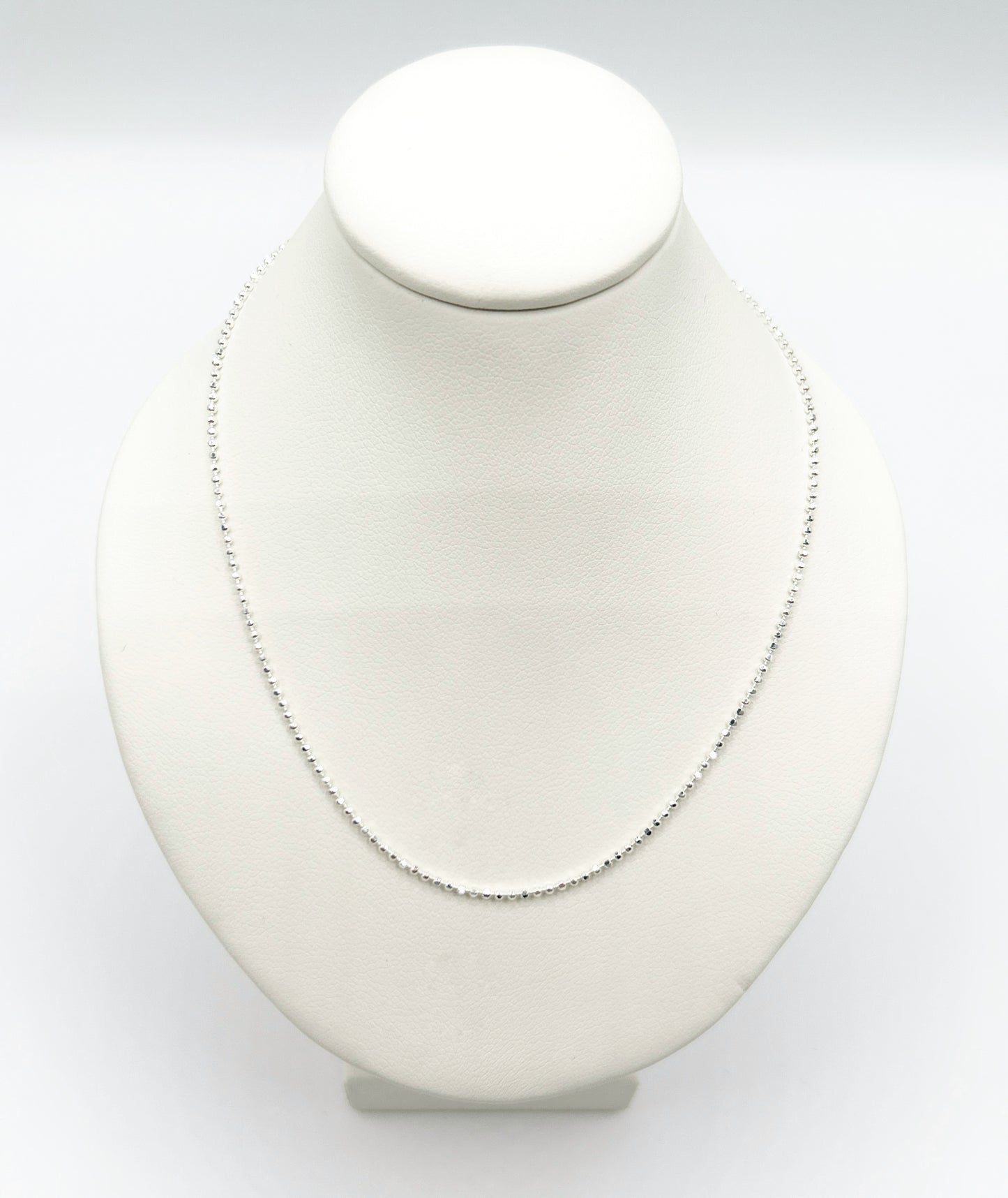 Sparkle Diamond-Cut Ball Sterling Silver Necklace