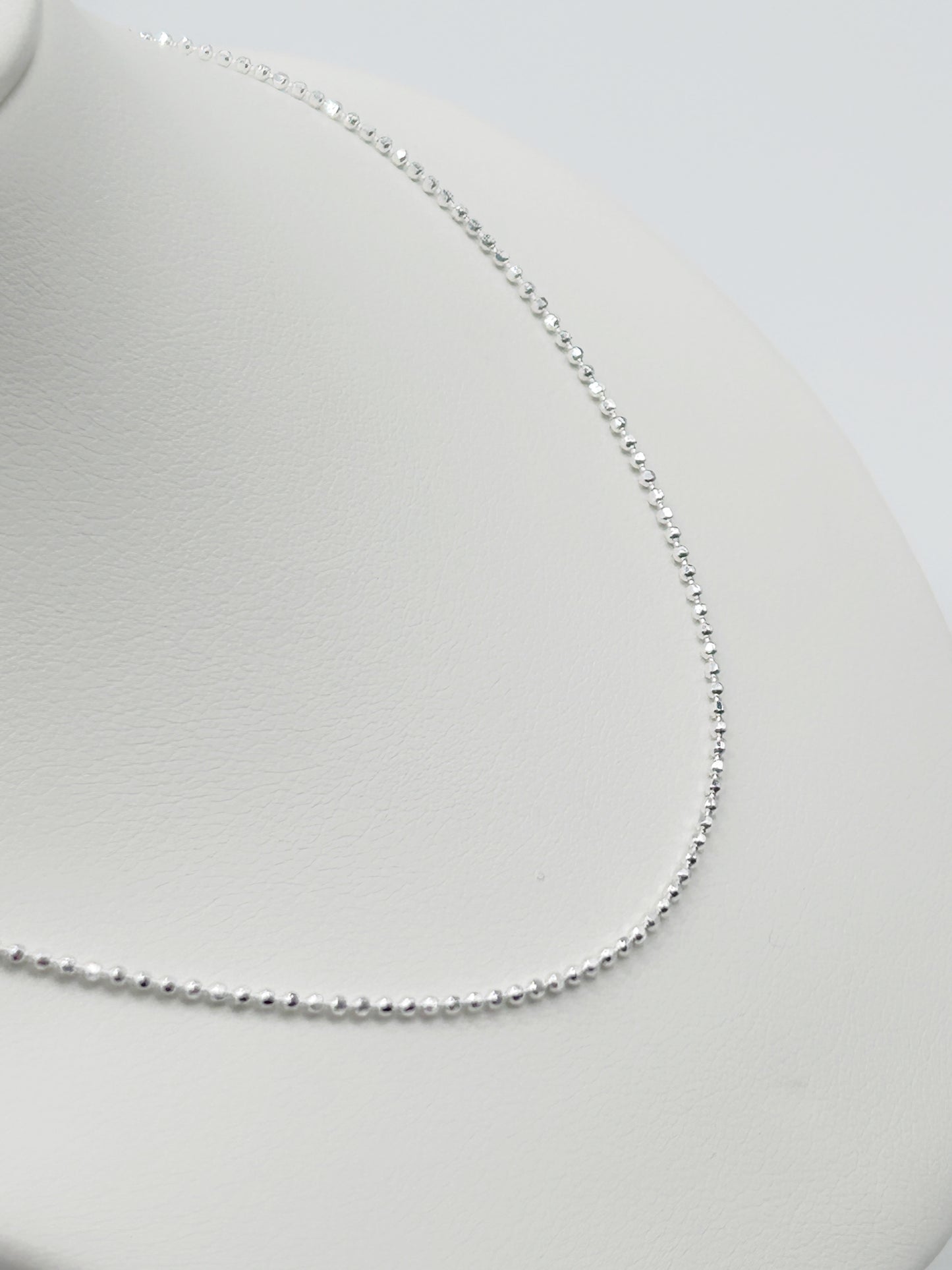 Sparkle Diamond-Cut Ball Sterling Silver Necklace