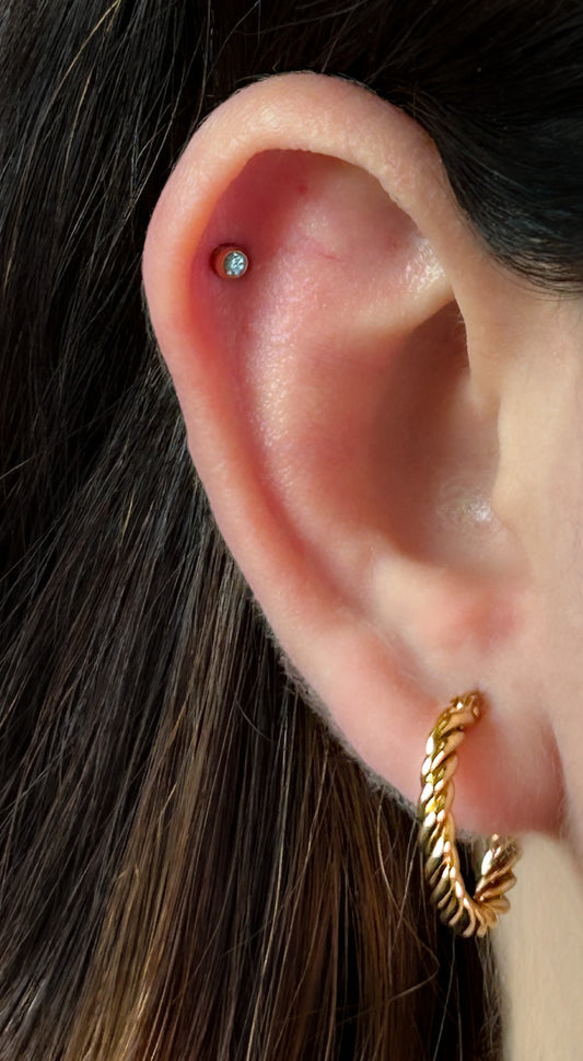 Mini Twisted Gold Hoops